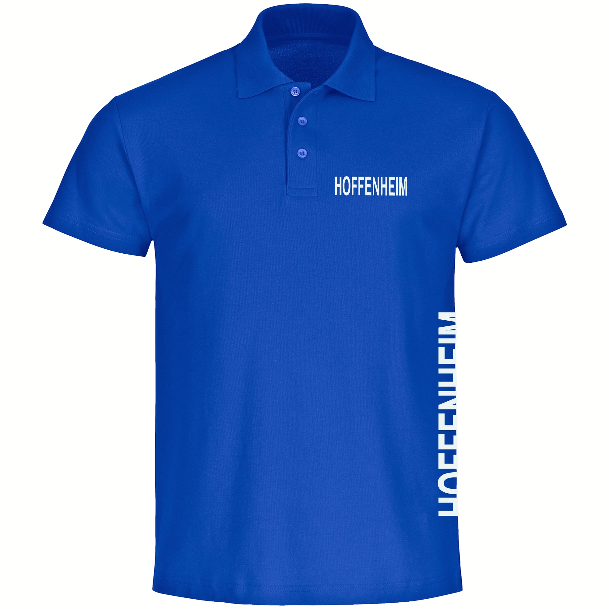 multifanshop Poloshirt - Hoffenheim - Brust & Seite - Druck wei&szlig; - Polo - Bild 1