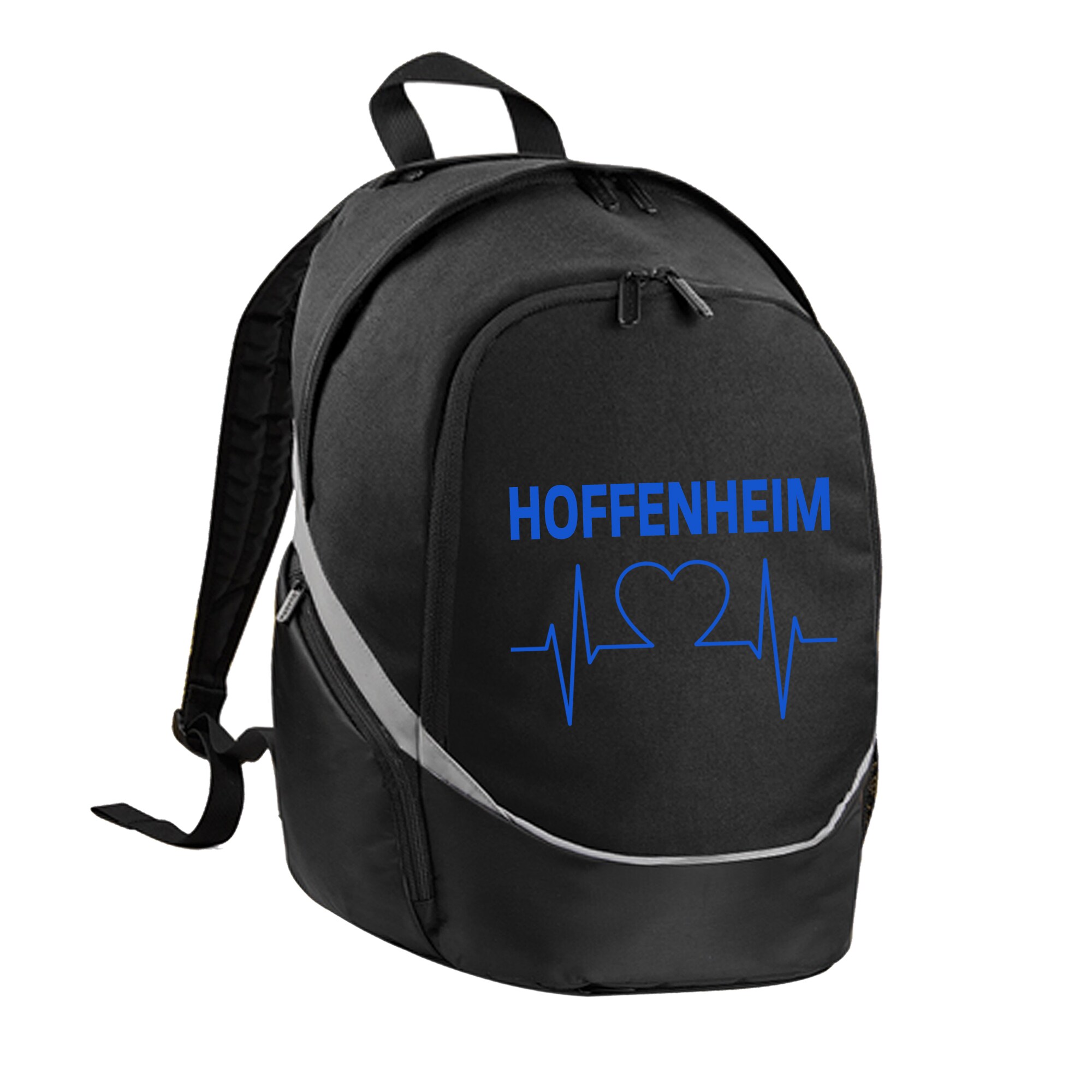 multifanshop Rucksack - Hoffenheim - Herzschlag - Druck blau - Tasche - Bild 1