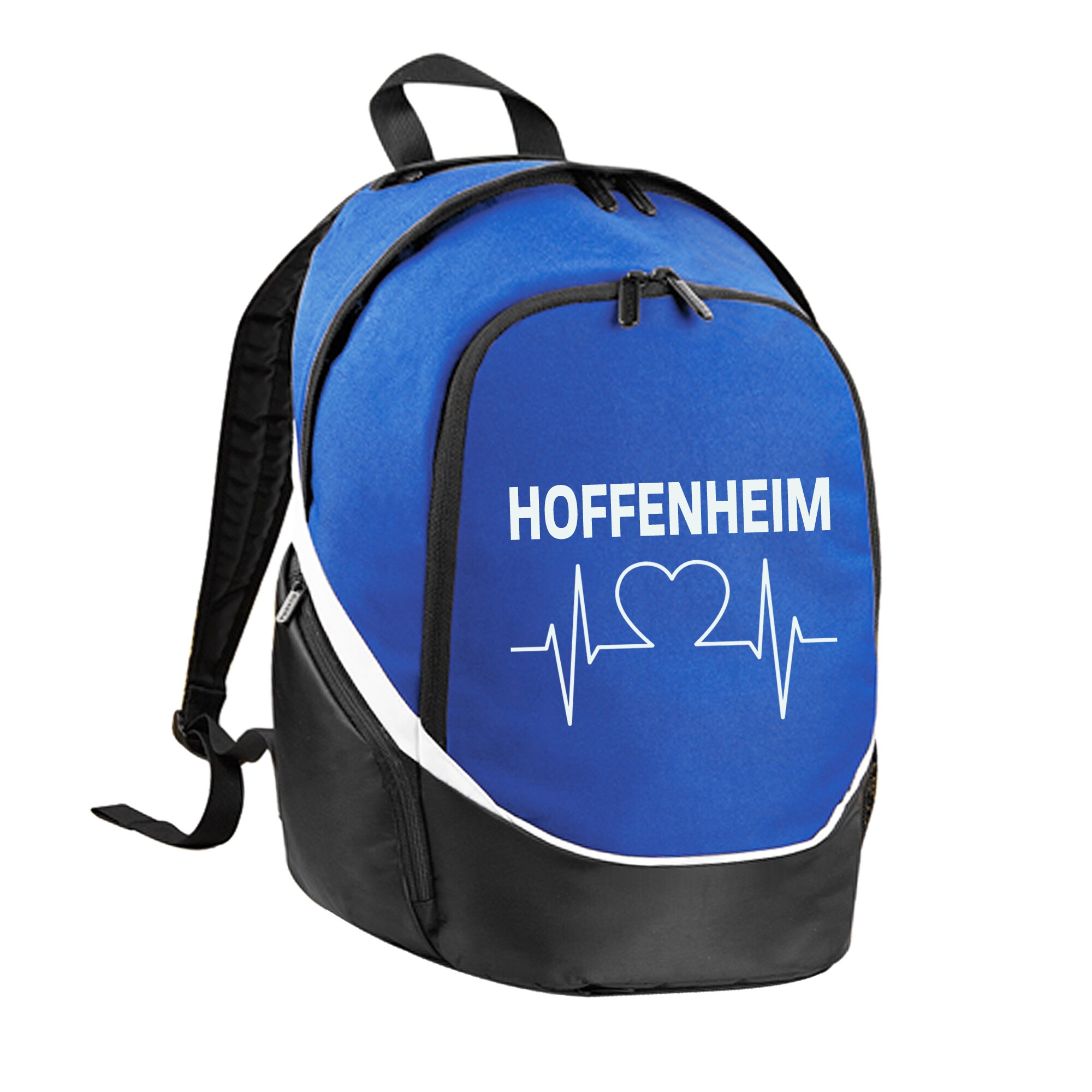 multifanshop Rucksack - Hoffenheim - Herzschlag - Druck wei&szlig; - Tasche - Bild 1