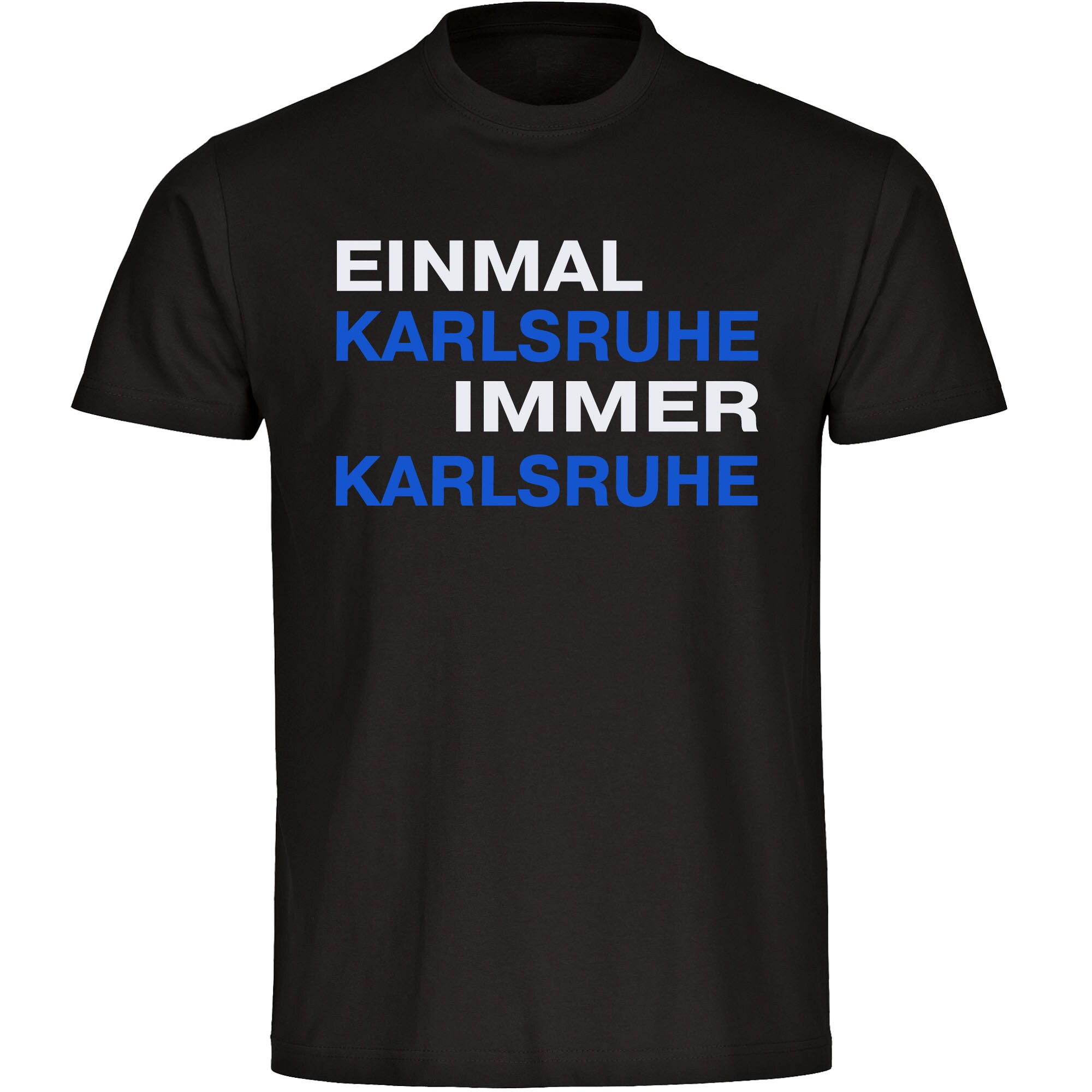 multifanshop Herren T-Shirt - Karlsruhe - Einmal Immer - Druck blau - M&auml;nner - Bild 1