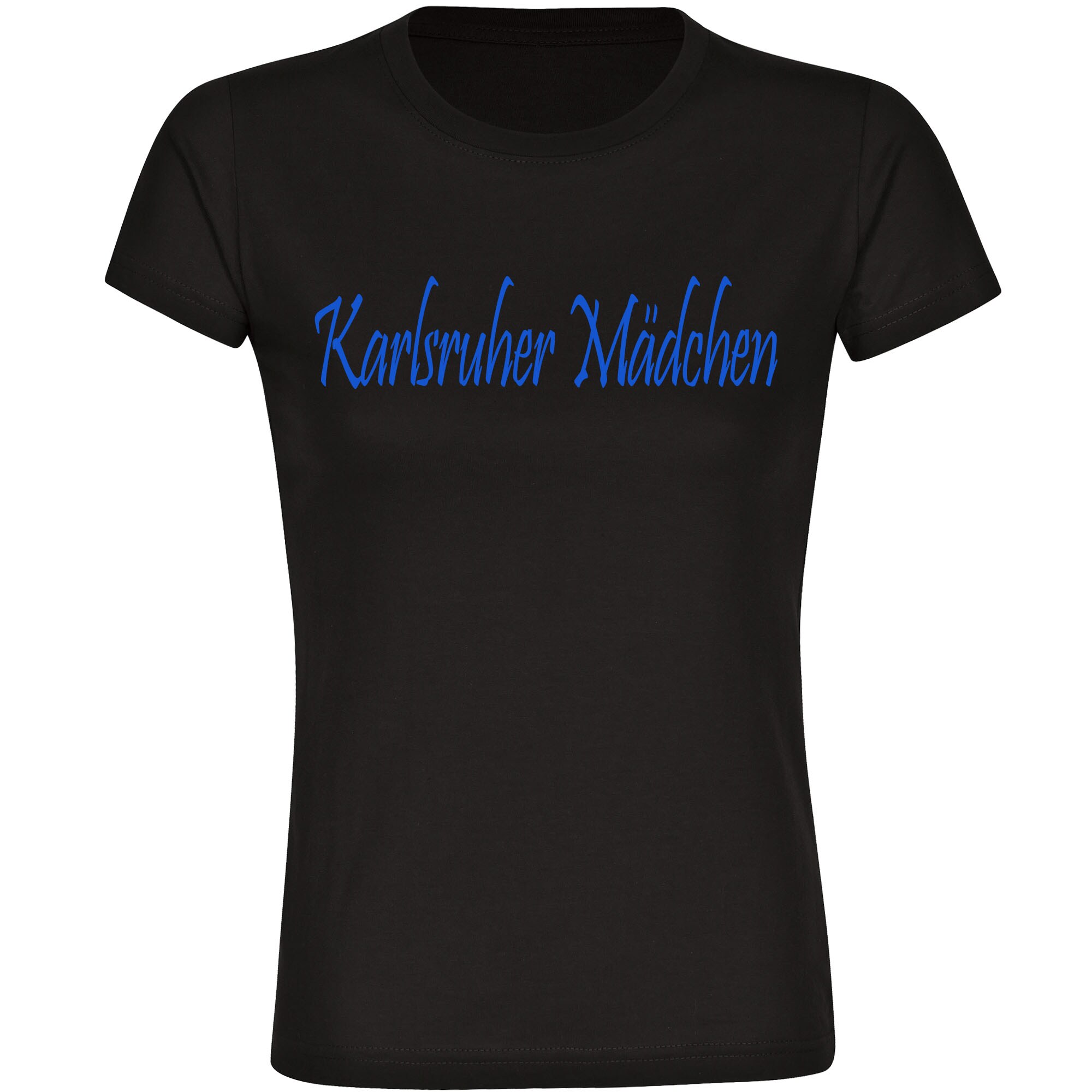 multifanshop Damen T-Shirt - Karlsruhe - Karlsruher M&auml;dchen - Druck blau - Frauen - Bild 1