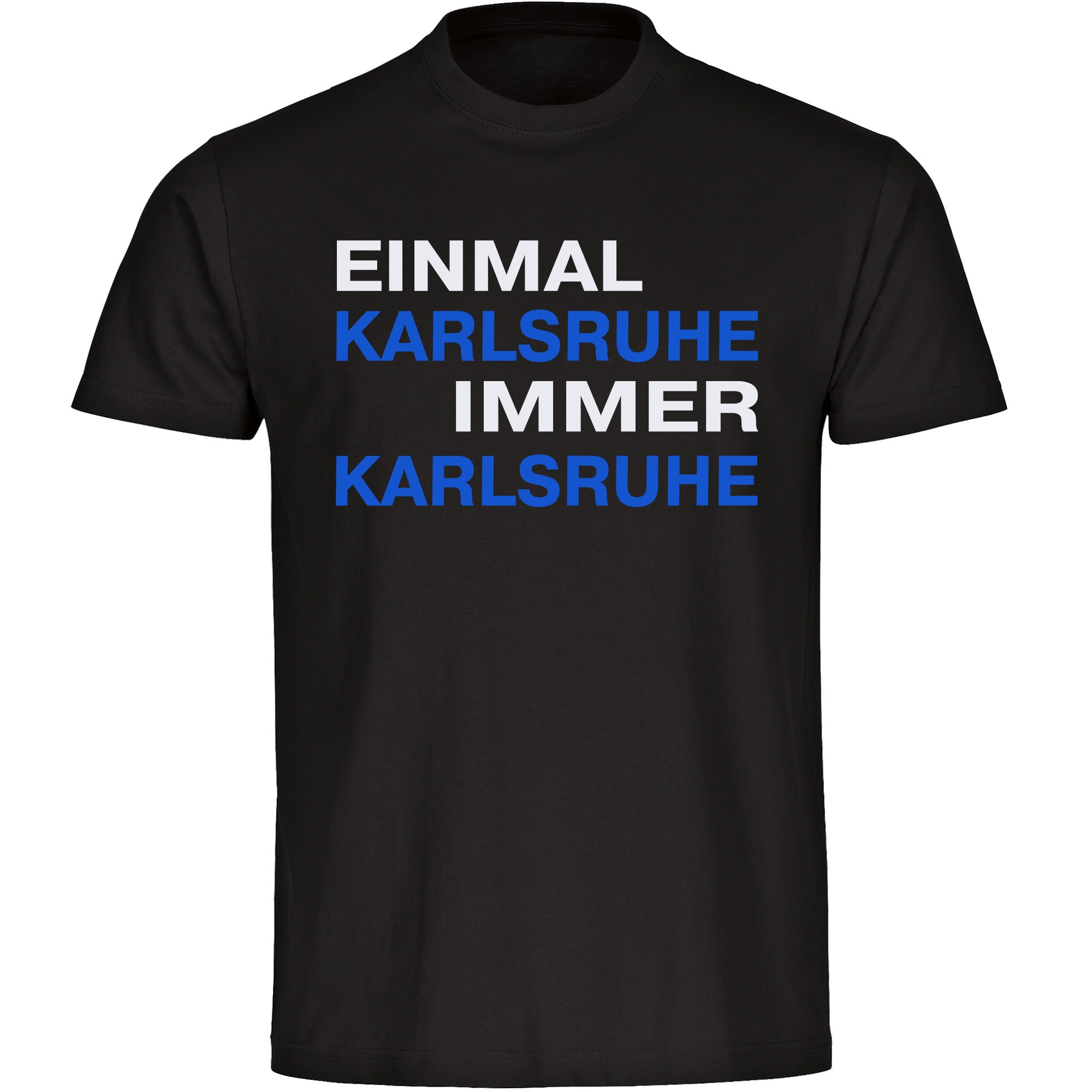 multifanshop Kinder T-Shirt - Karlsruhe - Einmal Immer - Druck blau - Kind - Bild 1