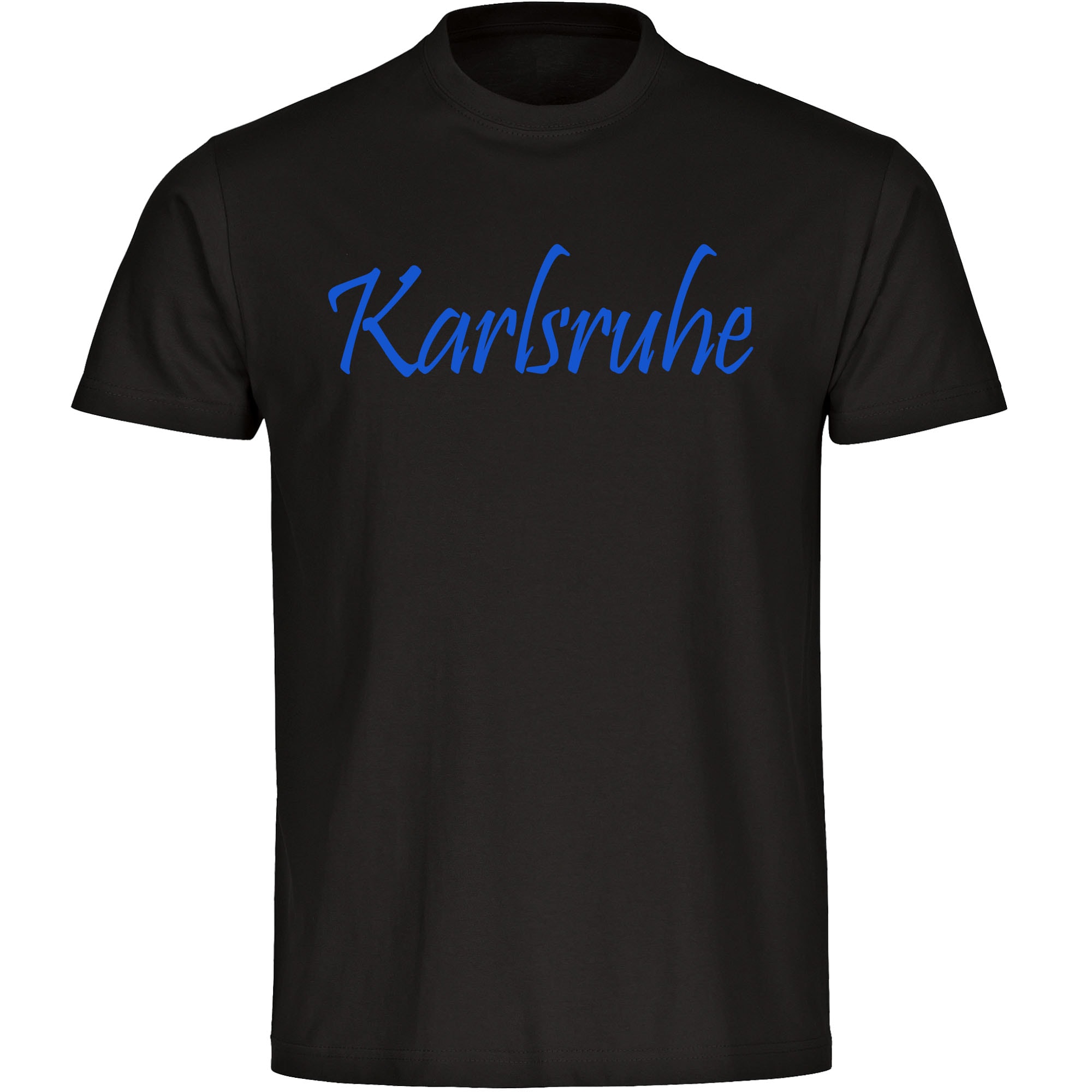 multifanshop Kinder T-Shirt - Karlsruhe - Schriftzug - Druck blau - Kind - Bild 1