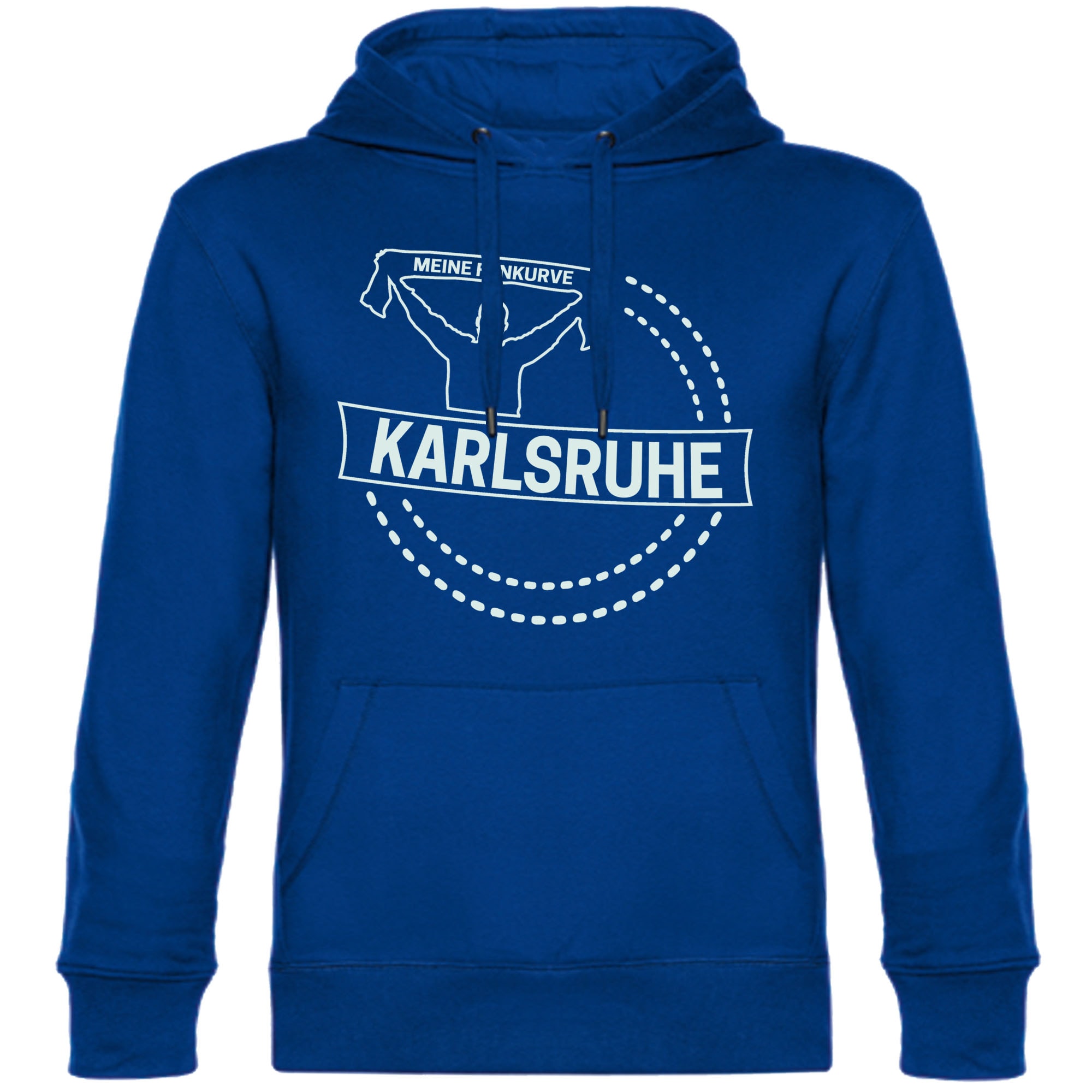 multifanshop Kapuzen Sweatshirt - Karlsruhe - Meine Fankurve - Druck wei&szlig; - Hoodie - Bild 1