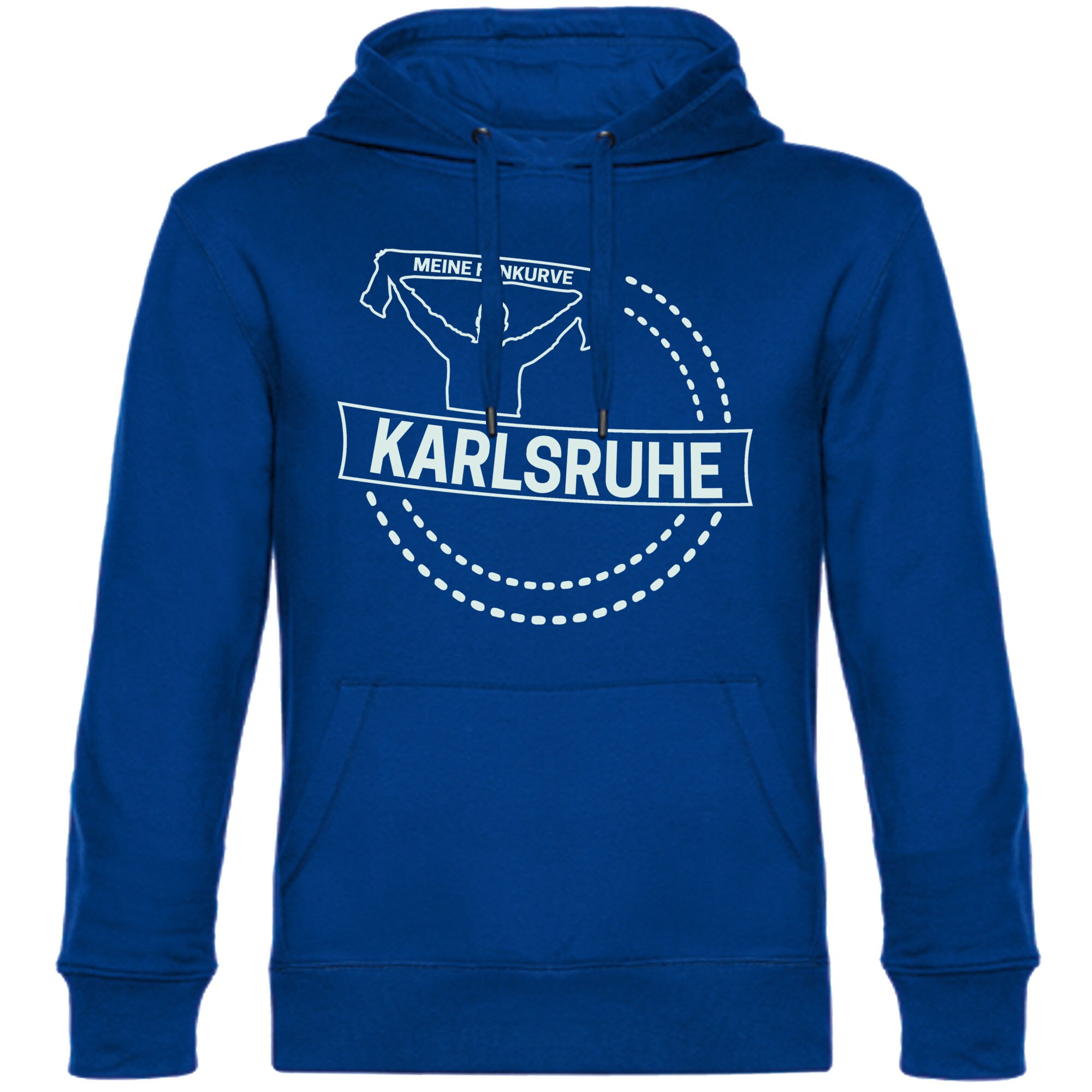 multifanshop Kapuzen Sweatshirt - Karlsruhe - Meine Fankurve - Druck wei&szlig; - Hoodie - Bild 1