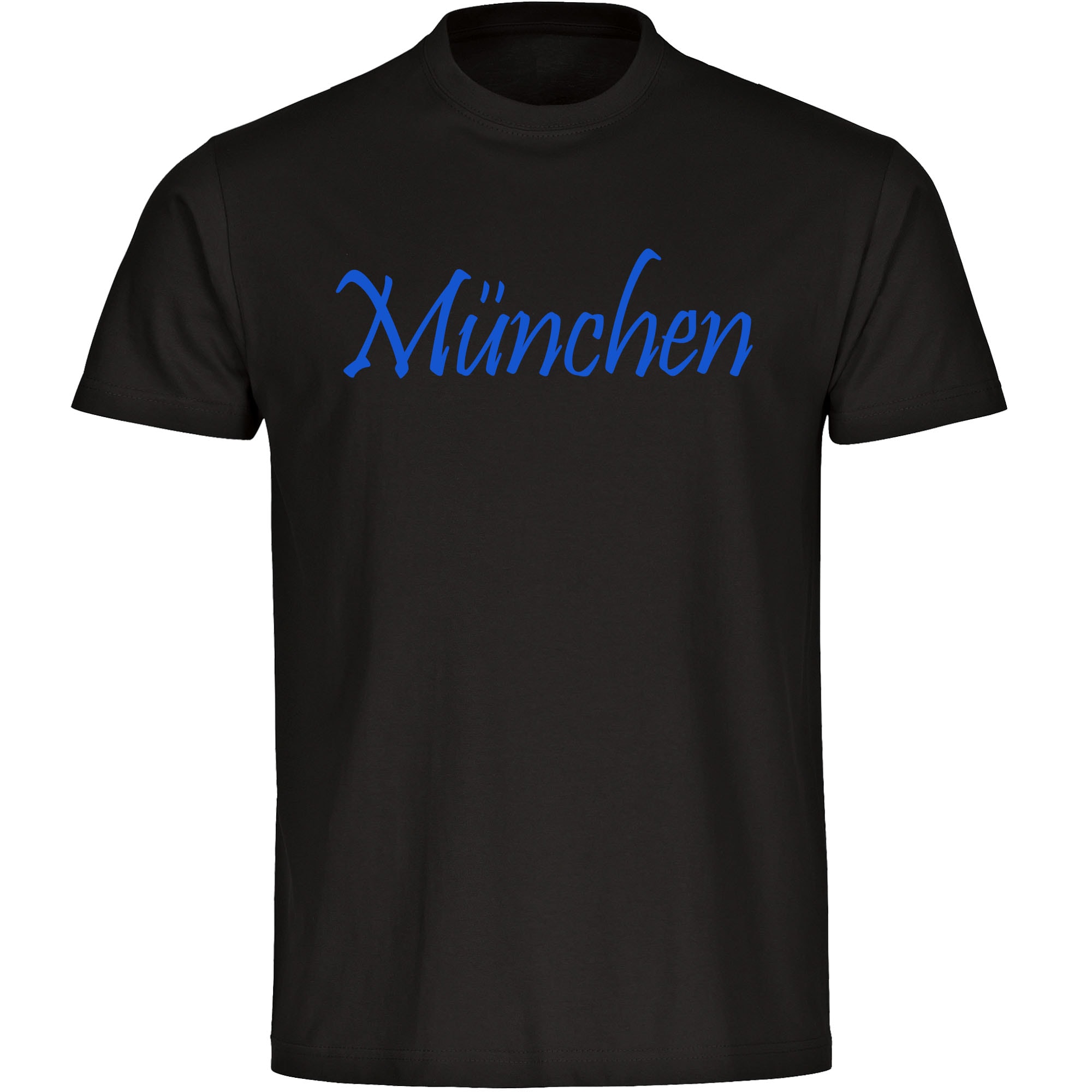 multifanshop Herren T-Shirt - M&uuml;nchen blau - Schriftzug - Druck blau - M&auml;nner - Bild 1