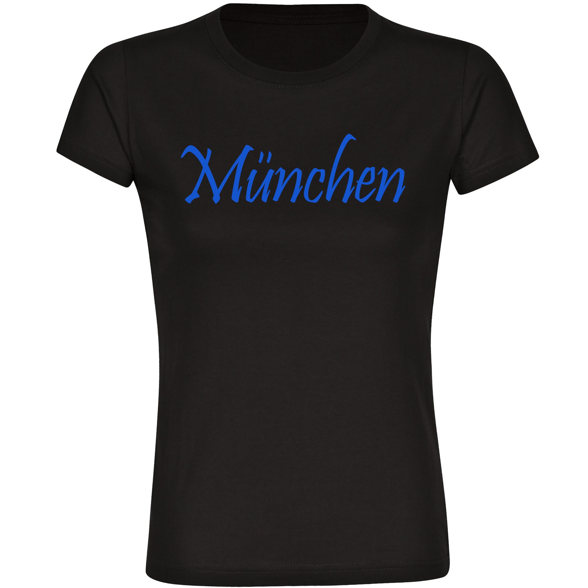 multifanshop Damen T-Shirt - M&uuml;nchen blau - Schriftzug - Druck blau - Frauen - Bild 1