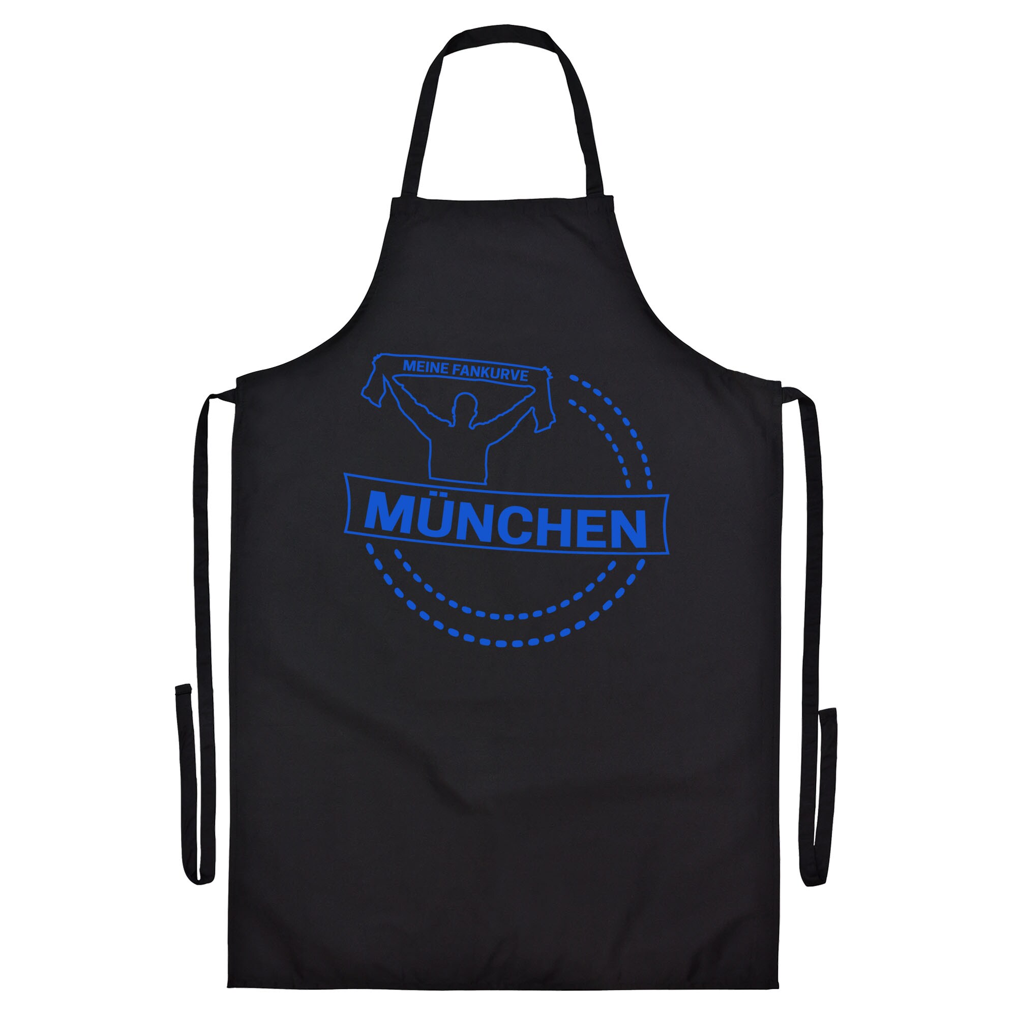 multifanshop Grillsch&uuml;rze - M&uuml;nchen blau - Meine Fankurve - Druck blau - Sch&uuml;rze - Bild 1