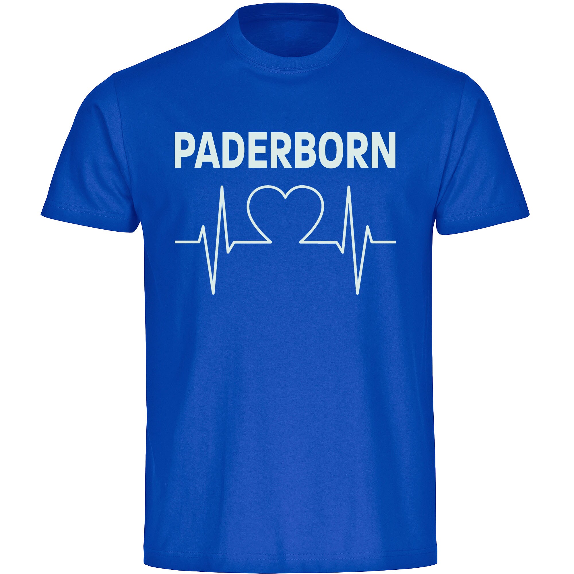 multifanshop Herren T-Shirt - Paderborn - Herzschlag - Druck wei&szlig; - M&auml;nner - Bild 1