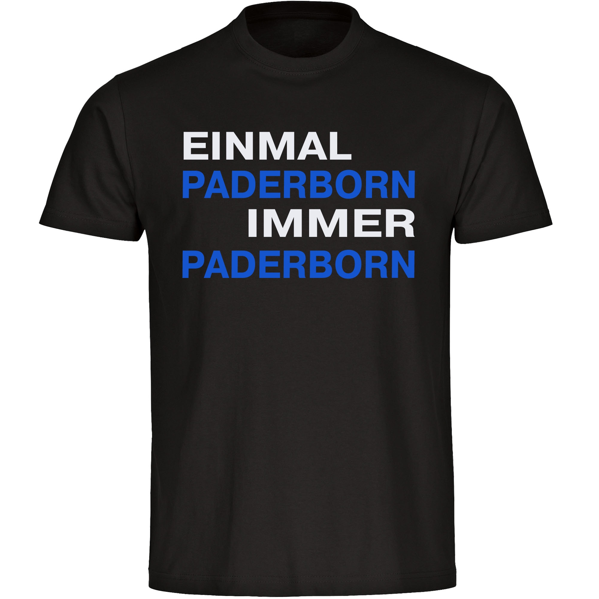 multifanshop Herren T-Shirt - Paderborn - Einmal Immer - Druck blau - M&auml;nner - Bild 1