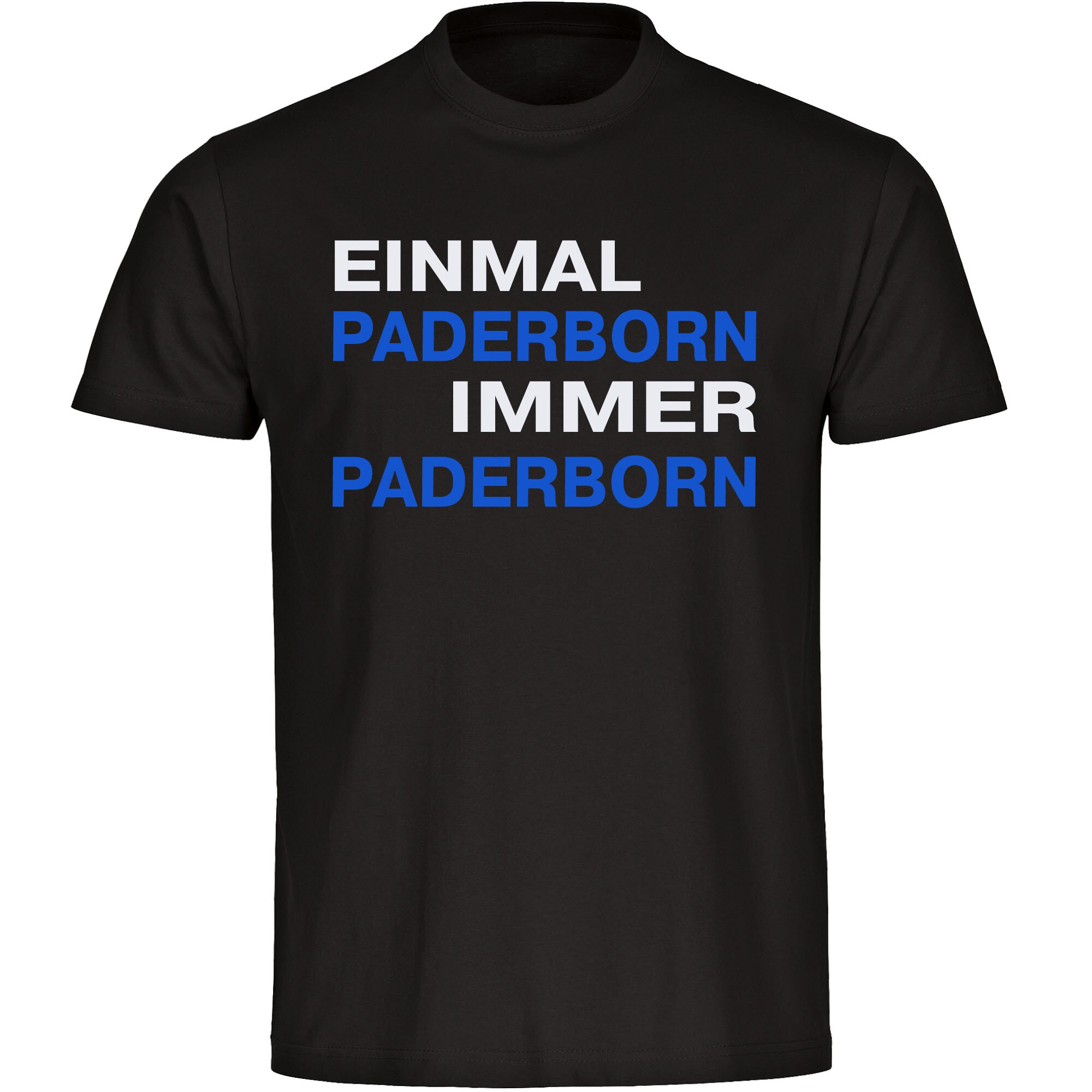 multifanshop Herren T-Shirt - Paderborn - Einmal Immer - Druck blau - M&auml;nner - Bild 1