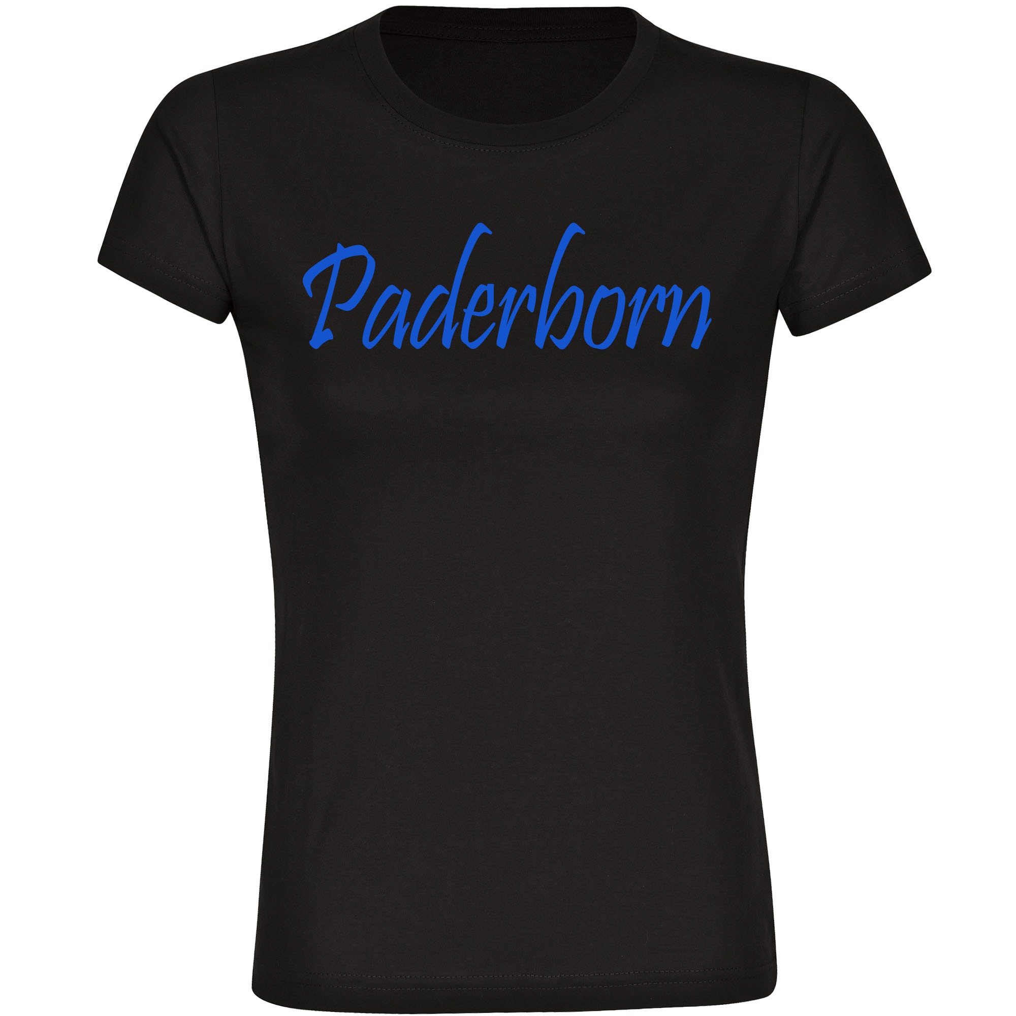 multifanshop Damen T-Shirt - Paderborn - Schriftzug - Druck blau - Frauen - Bild 1