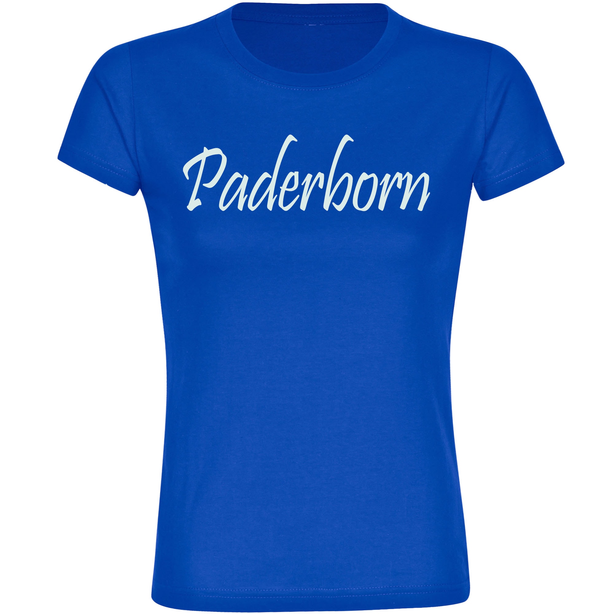 multifanshop Damen T-Shirt - Paderborn - Schriftzug - Druck wei&szlig; - Frauen - Bild 1