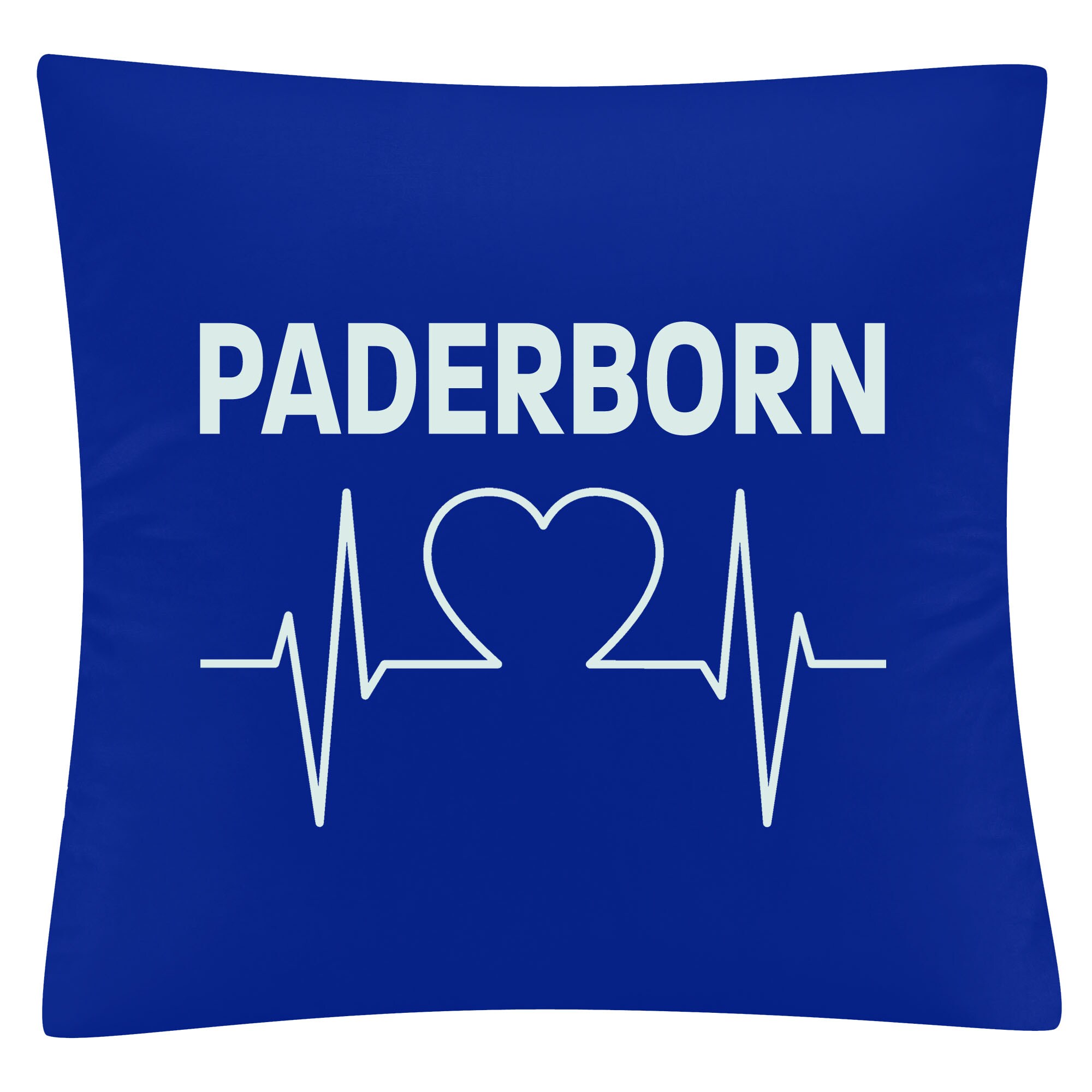 multifanshop Kissenbezug - Paderborn - Herzschlag - Druck wei&szlig; - Kissen - Bild 1