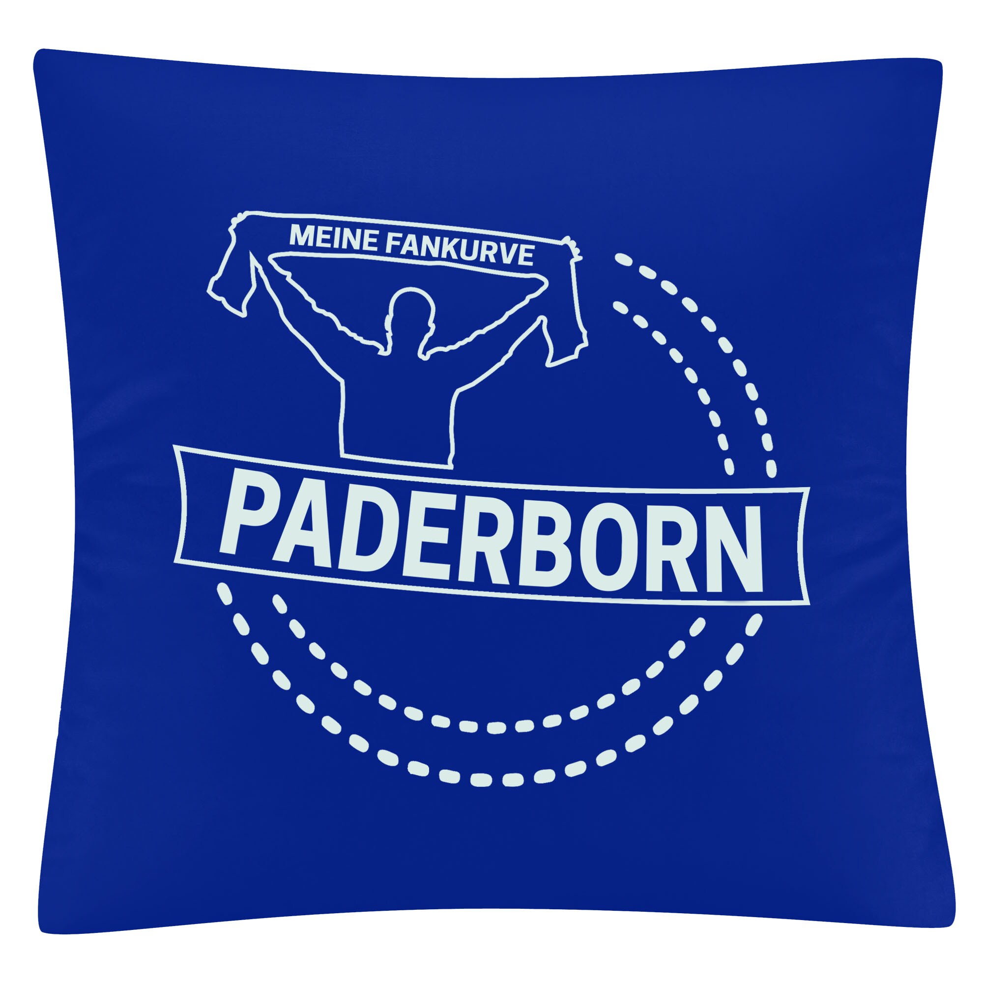 multifanshop Kissenbezug - Paderborn - Meine Fankurve - Druck wei&szlig; - Kissen - Bild 1
