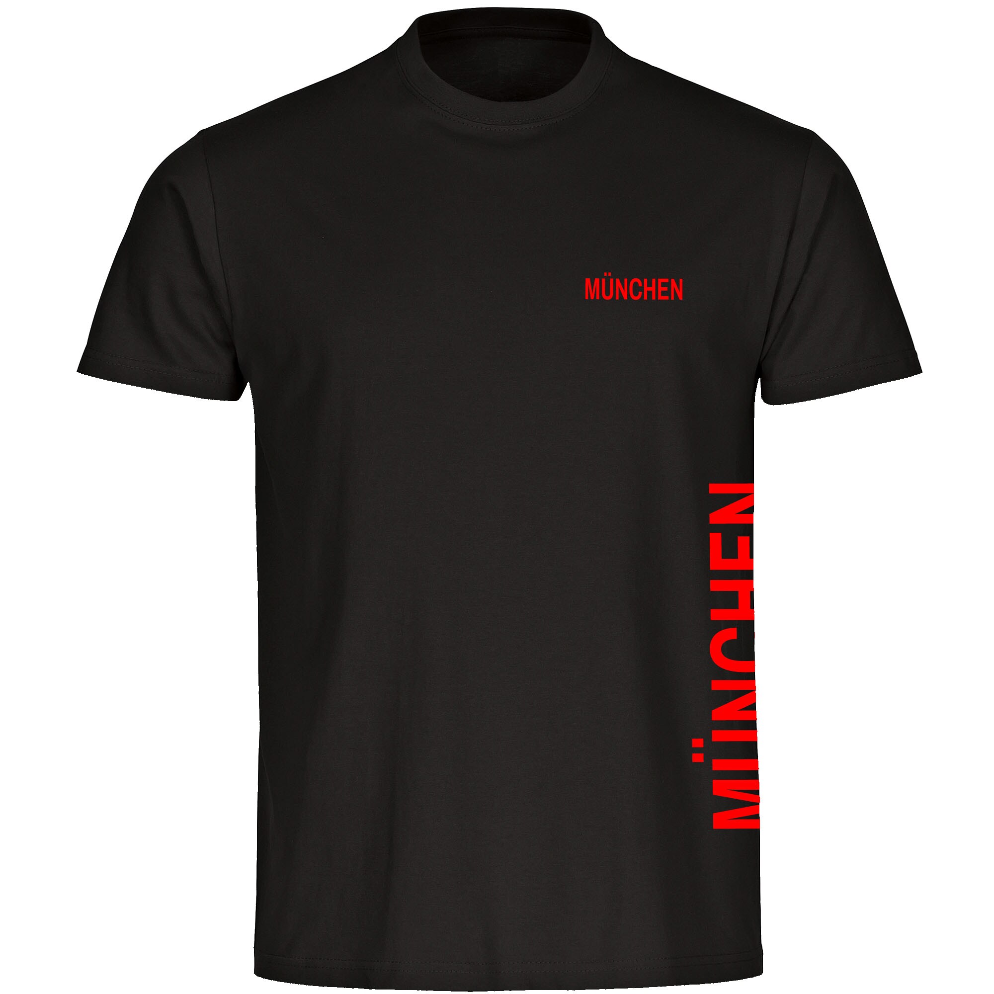 multifanshop Herren T-Shirt - M&uuml;nchen rot - Brust & Seite - Druck rot - M&auml;nner - Bild 1