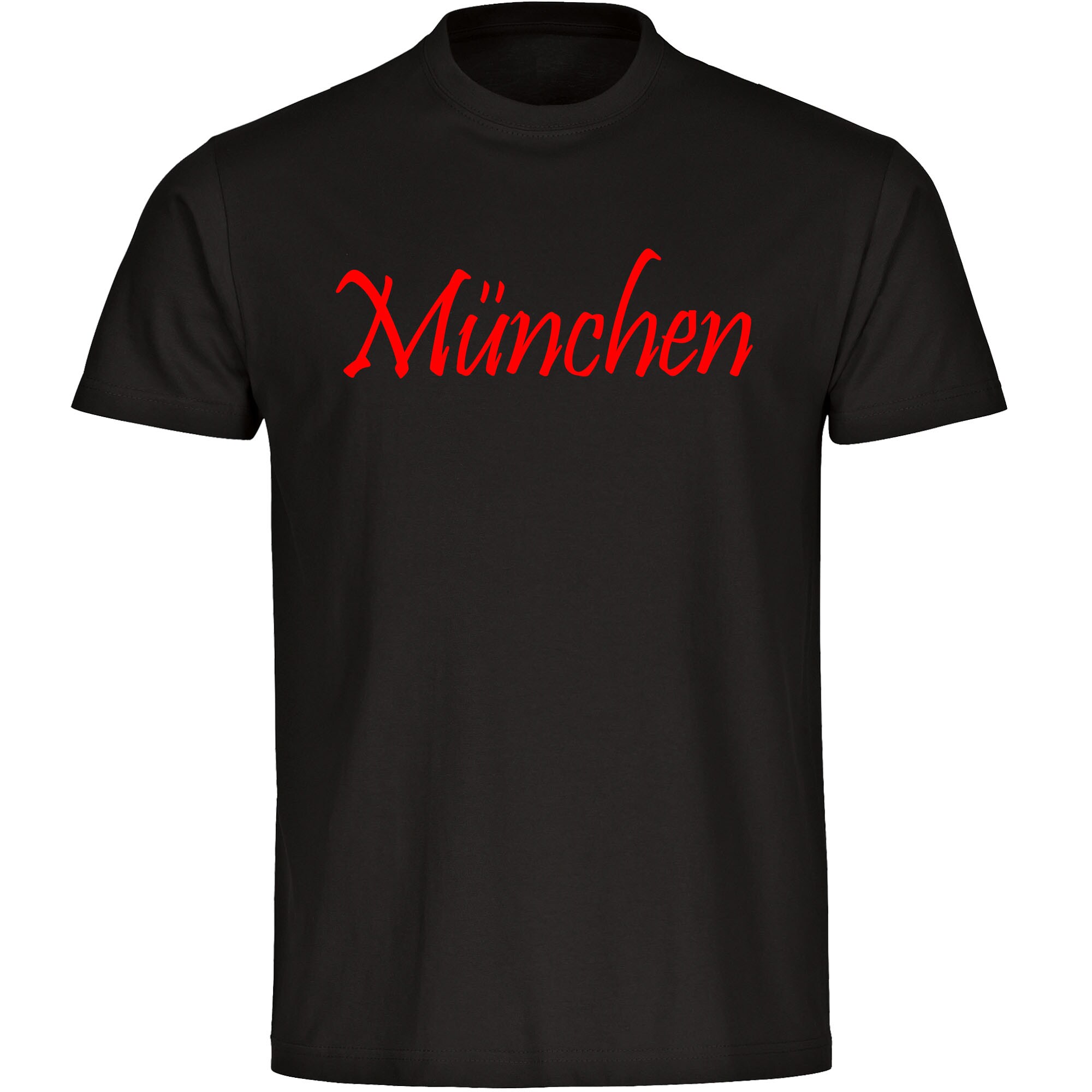 multifanshop Herren T-Shirt - M&uuml;nchen rot - Schriftzug - Druck rot - M&auml;nner - Bild 1
