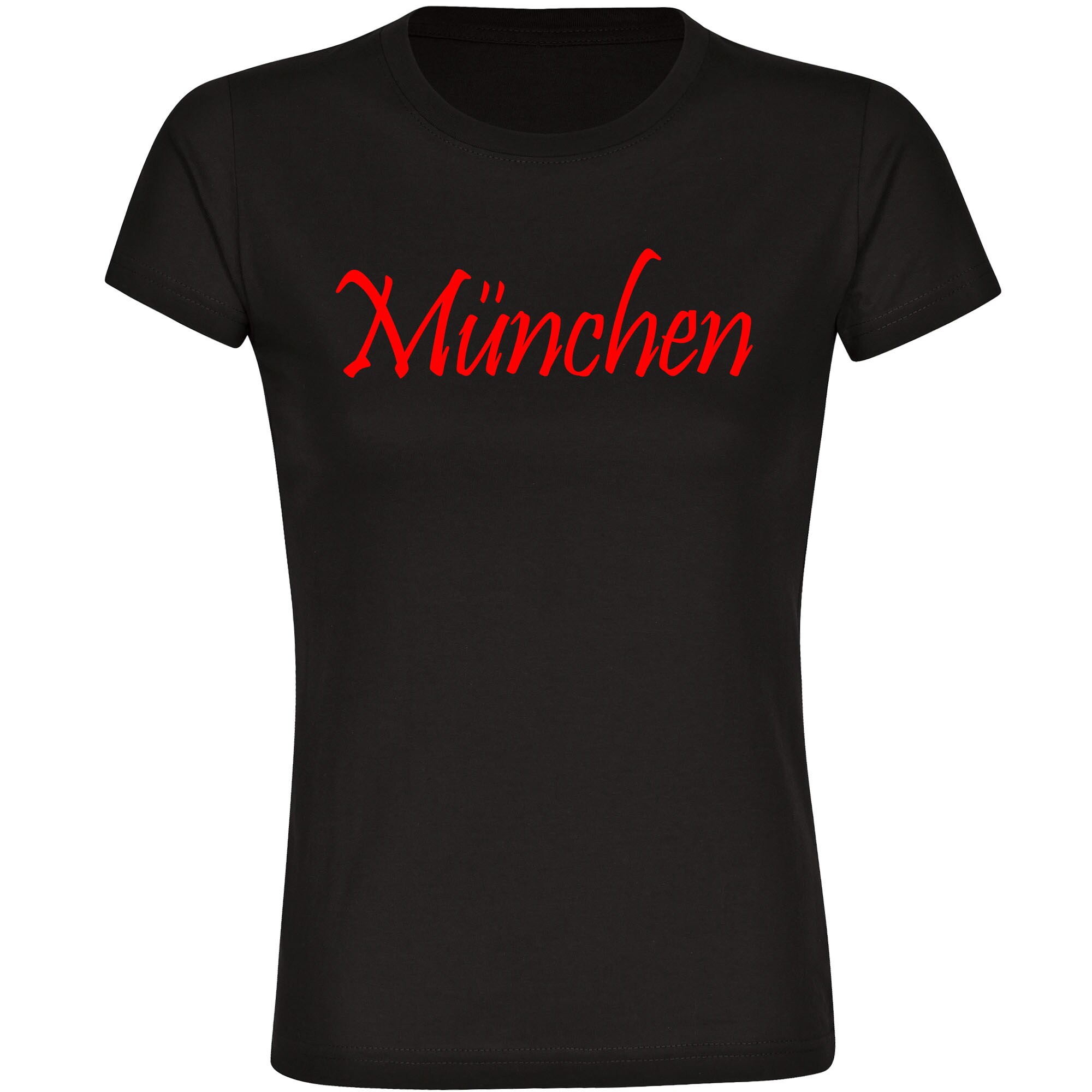 multifanshop Damen T-Shirt - M&uuml;nchen rot - Schriftzug - Druck rot - Frauen - Bild 1