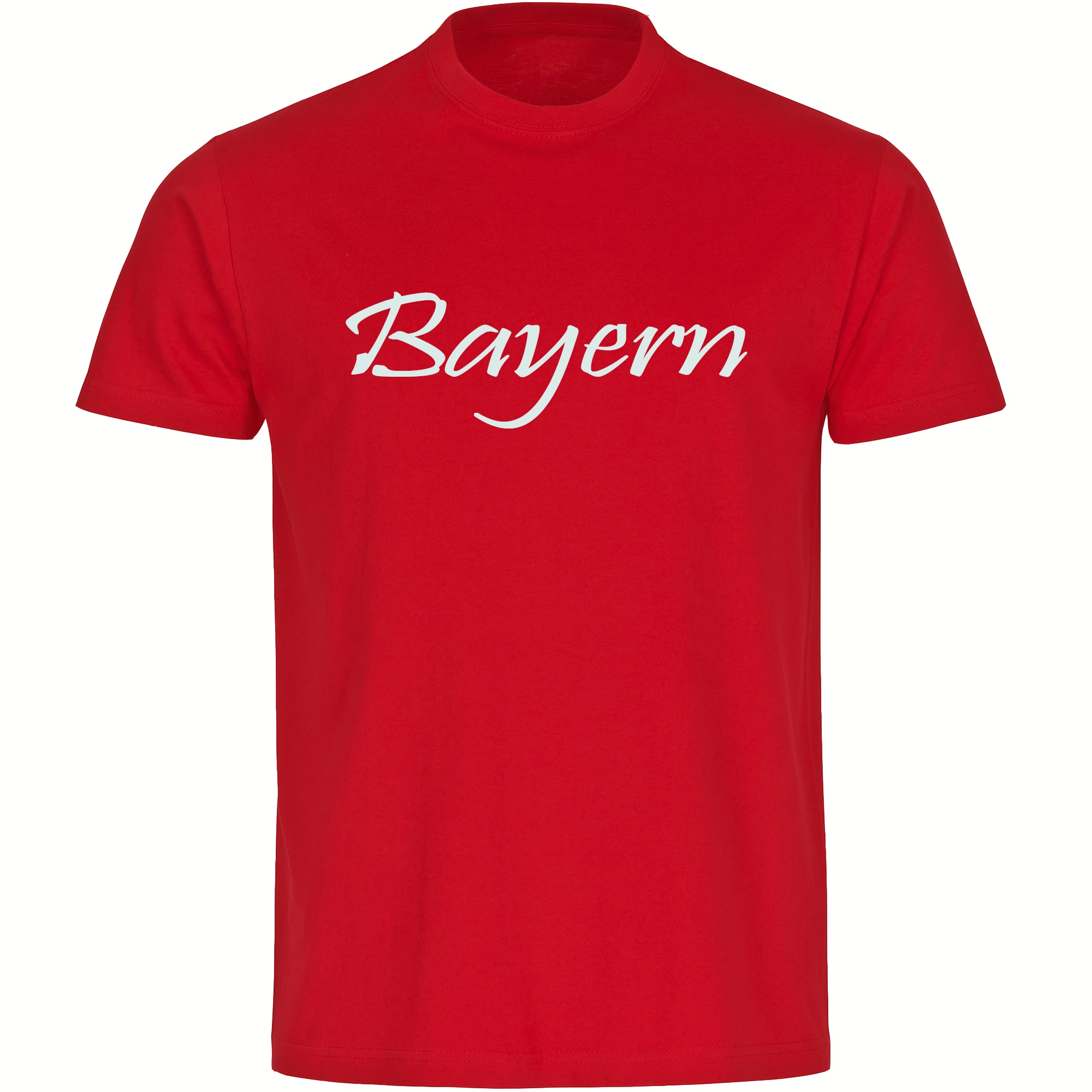 multifanshop Herren T-Shirt - Bayern - Schriftzug - Druck wei&szlig; - M&auml;nner - Bild 1