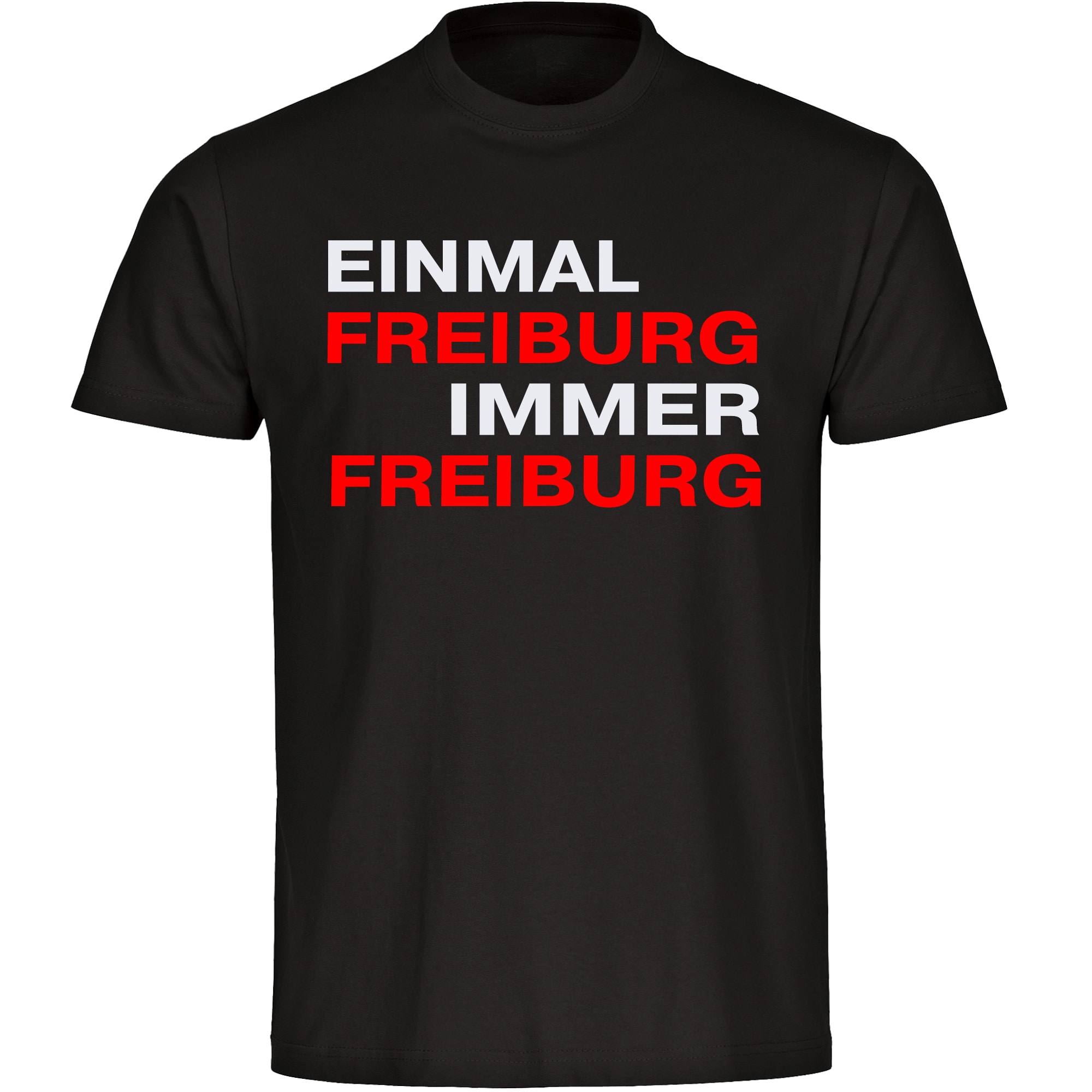 multifanshop Herren T-Shirt - Freiburg - Einmal Immer - Druck rot - M&auml;nner - Bild 1