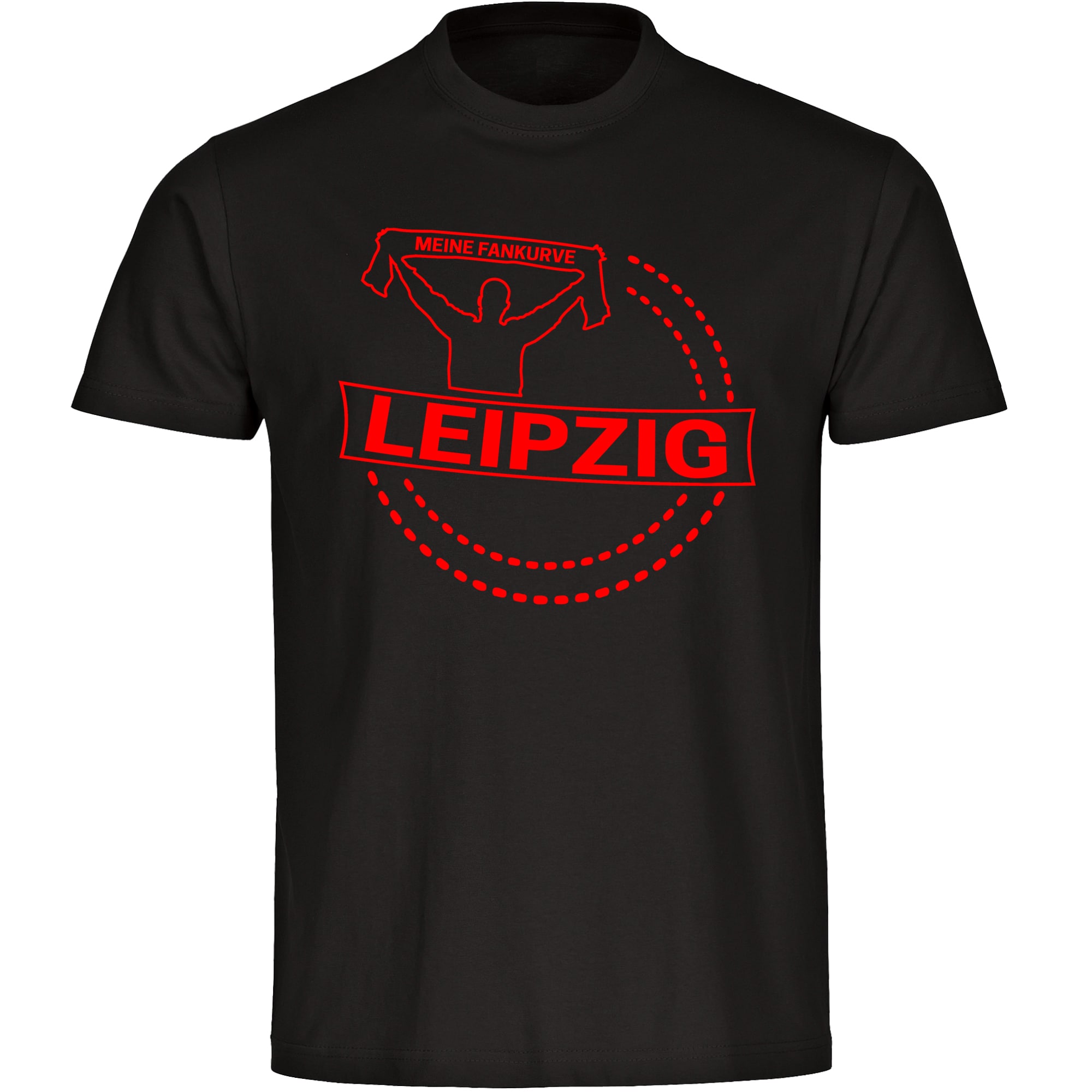 multifanshop Herren T-Shirt - Leipzig - Meine Fankurve - Druck rot - M&auml;nner - Bild 1