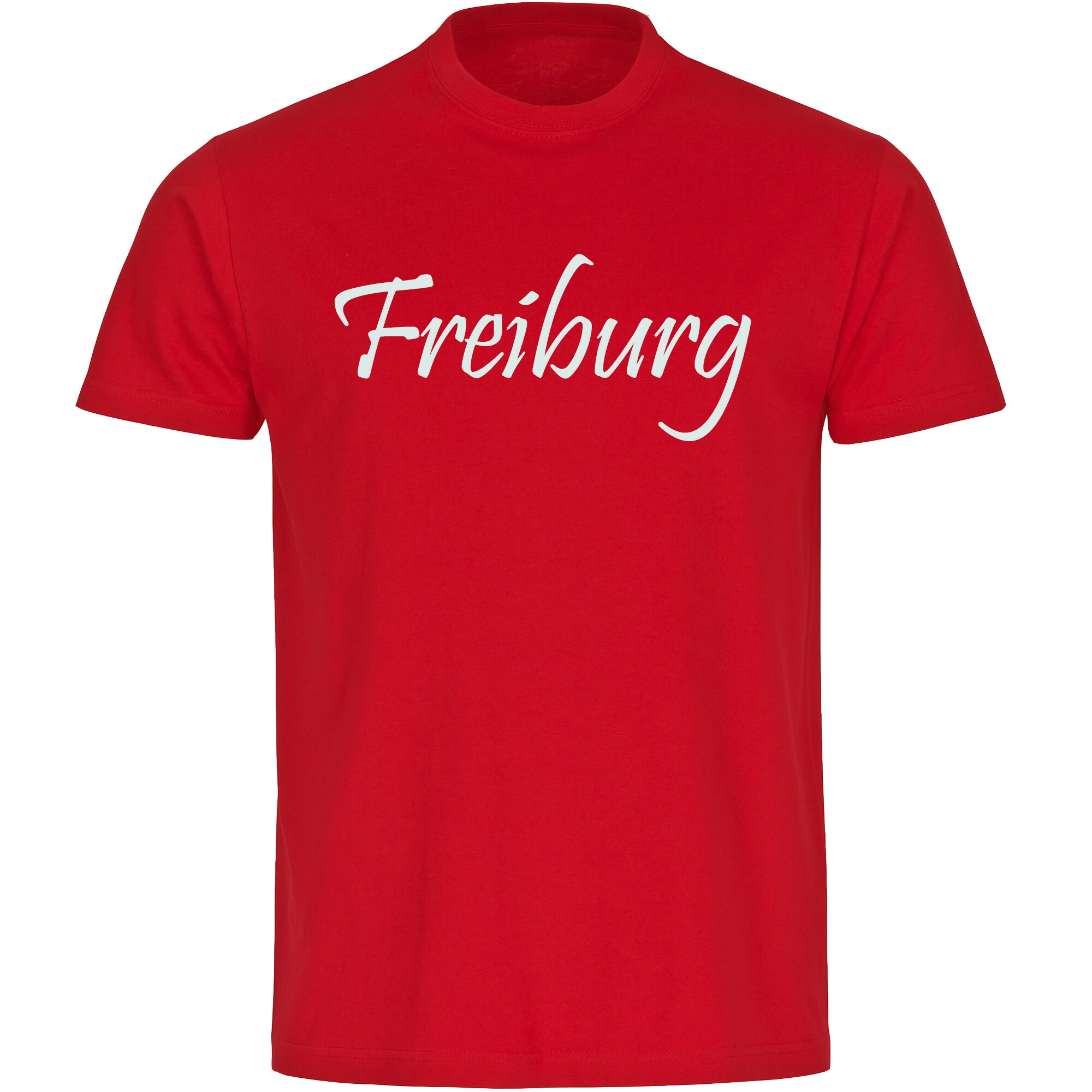 multifanshop Herren T-Shirt - Freiburg - Schriftzug - Druck wei&szlig; - M&auml;nner - Bild 1
