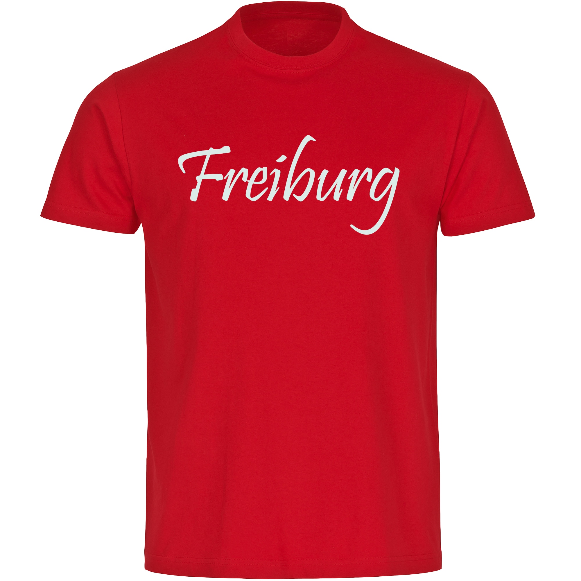multifanshop Herren T-Shirt - Freiburg - Schriftzug - Druck wei&szlig; - M&auml;nner - Bild 1