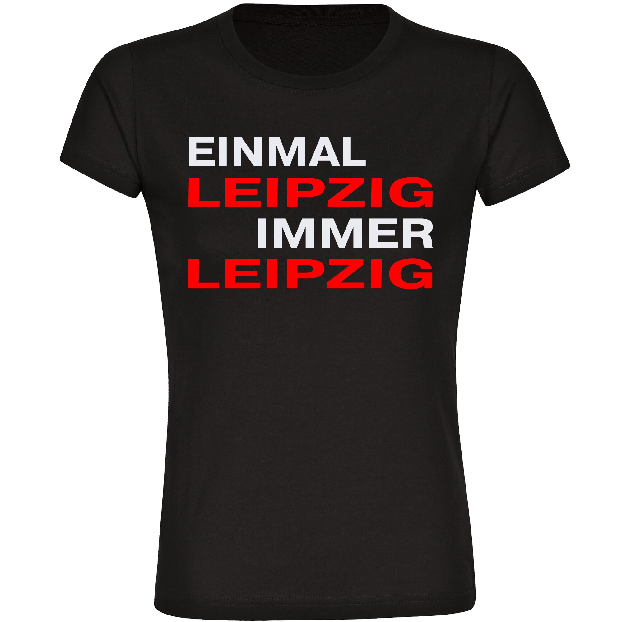 multifanshop Damen T-Shirt - Leipzig - Einmal Immer - Druck rot - Frauen - Bild 1