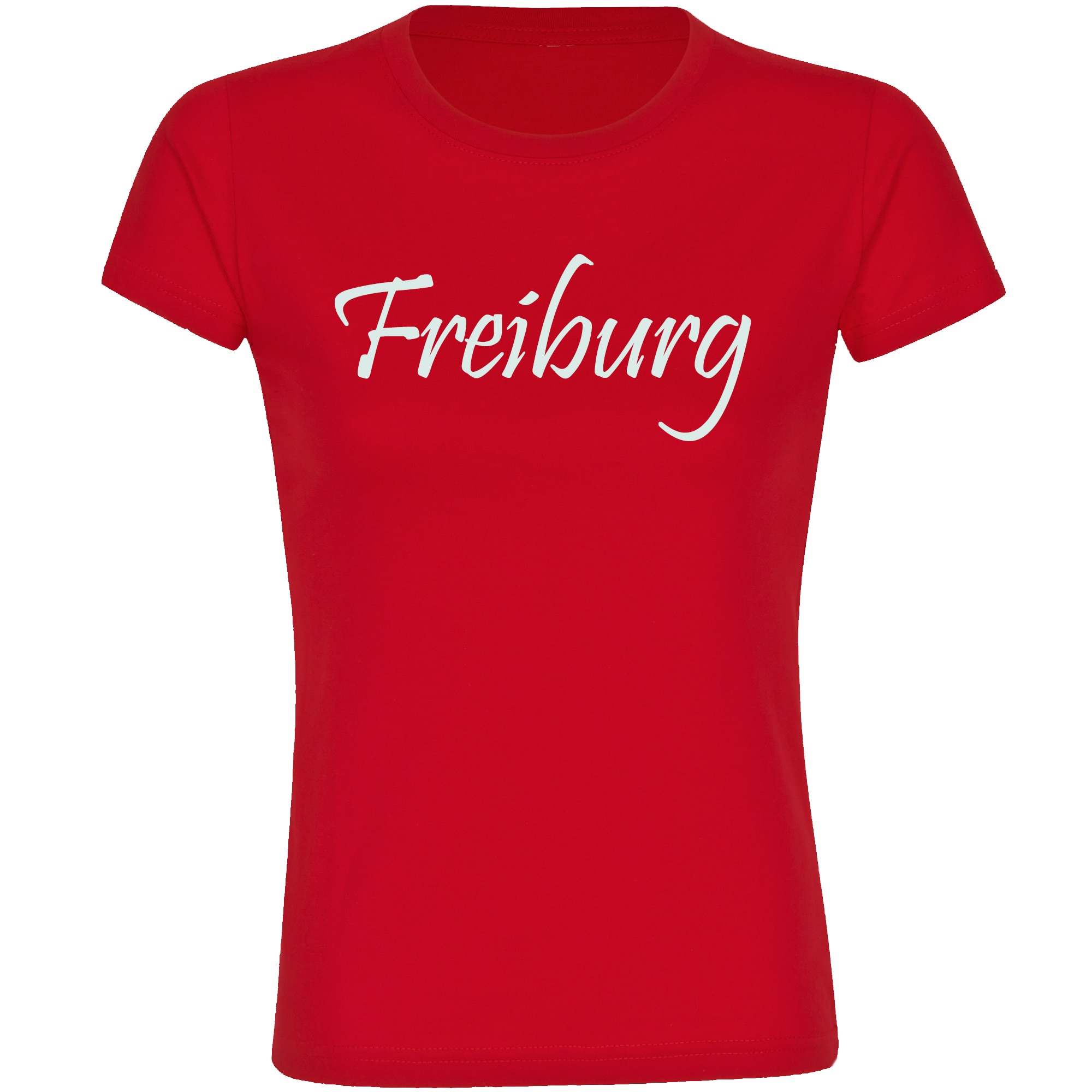 multifanshop Damen T-Shirt - Freiburg - Schriftzug - Druck wei&szlig; - Frauen - Bild 1