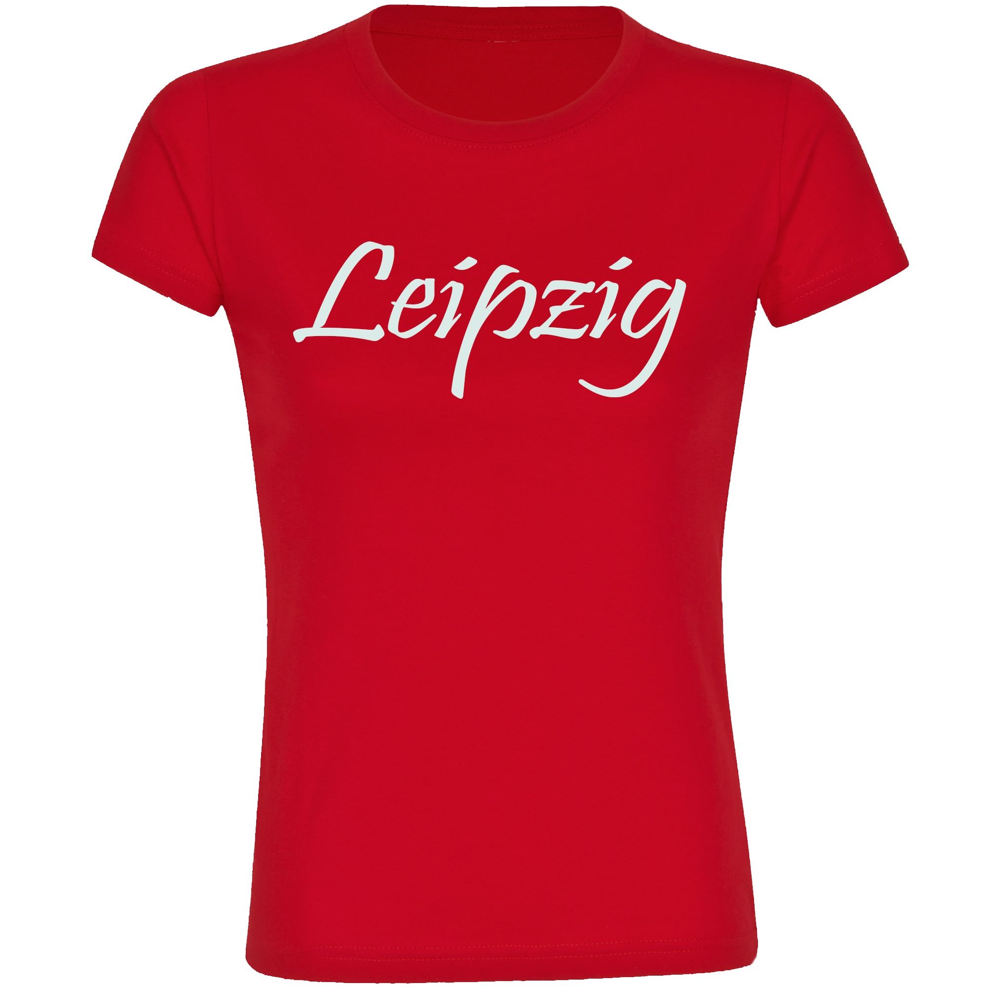 multifanshop Damen T-Shirt - Leipzig - Schriftzug - Druck wei&szlig; - Frauen - Bild 1