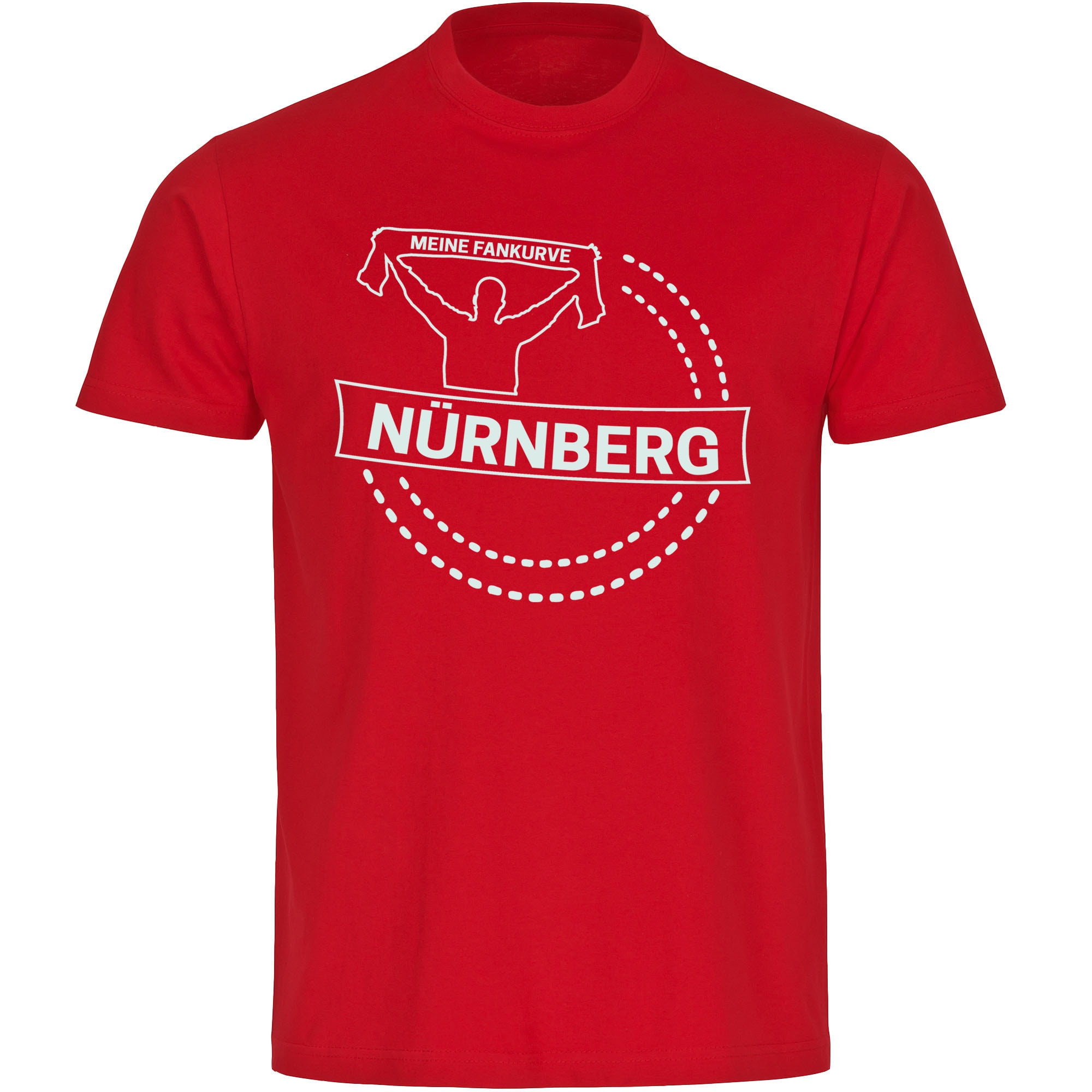 multifanshop Herren T-Shirt - N&uuml;rnberg - Meine Fankurve - Druck wei&szlig; - M&auml;nner - Bild 1