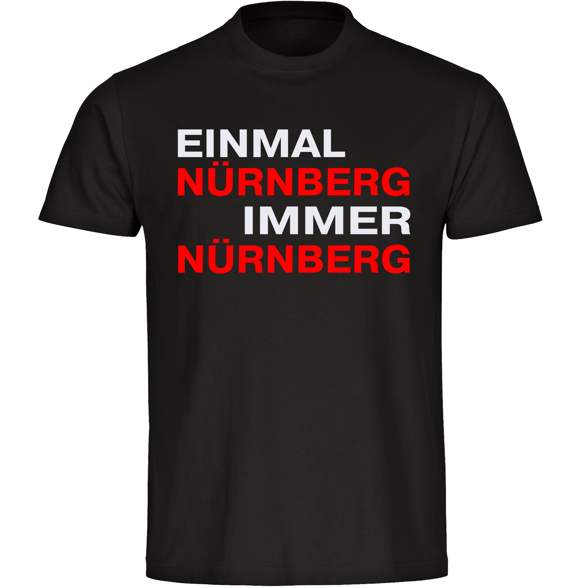 multifanshop Herren T-Shirt - N&uuml;rnberg - Einmal Immer - Druck rot - M&auml;nner - Bild 1