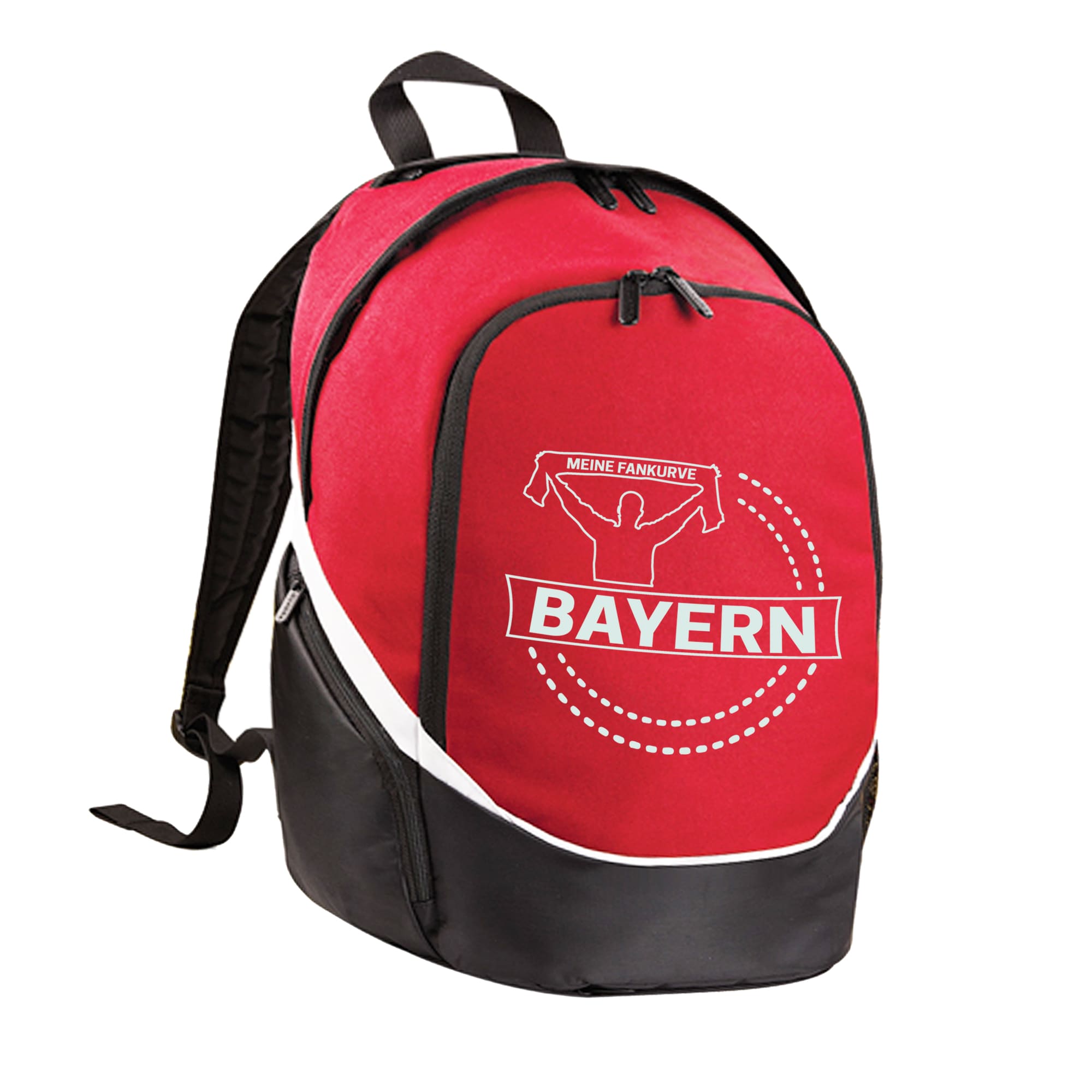 multifanshop Rucksack - Bayern - Meine Fankurve - Druck wei&szlig; - Tasche - Bild 1
