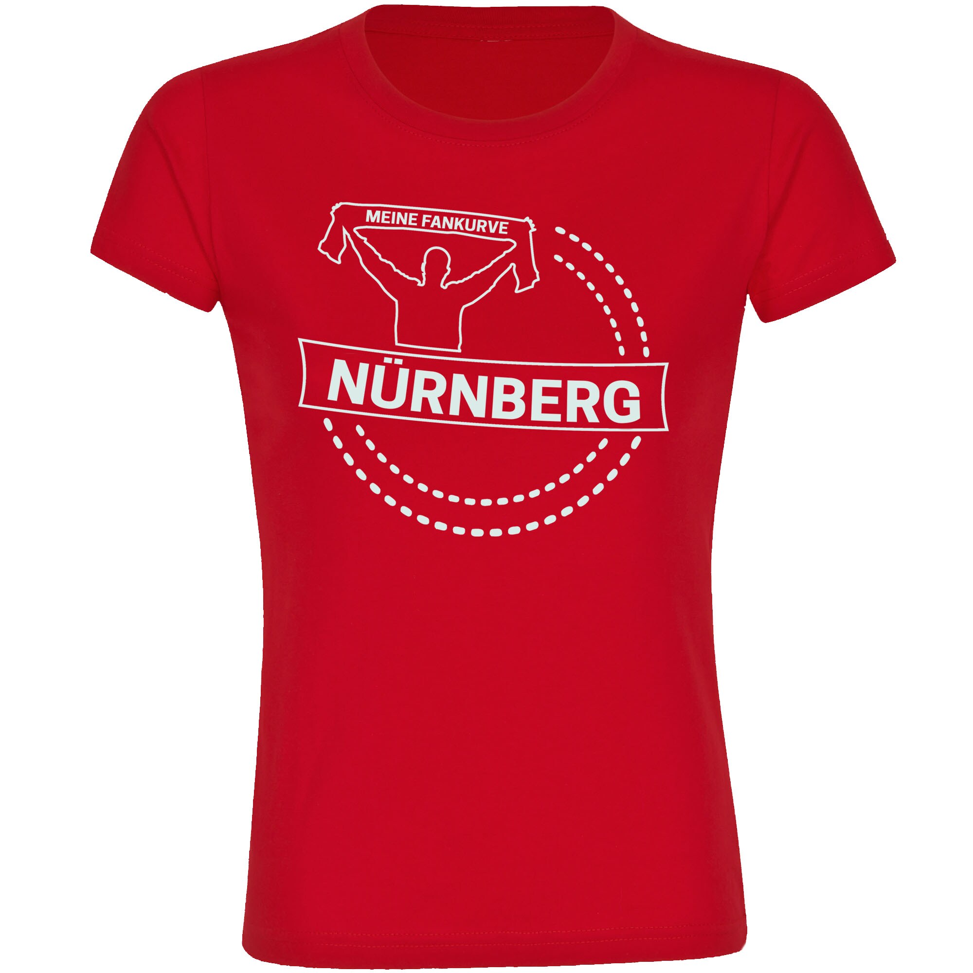 multifanshop Damen T-Shirt - N&uuml;rnberg - Meine Fankurve - Druck wei&szlig; - Frauen - Bild 1