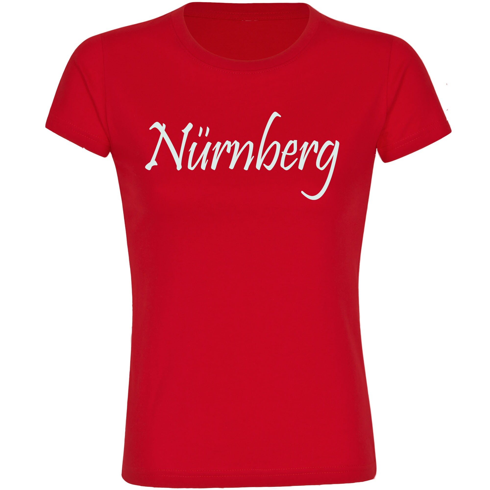 multifanshop Damen T-Shirt - N&uuml;rnberg - Schriftzug - Druck wei&szlig; - Frauen - Bild 1