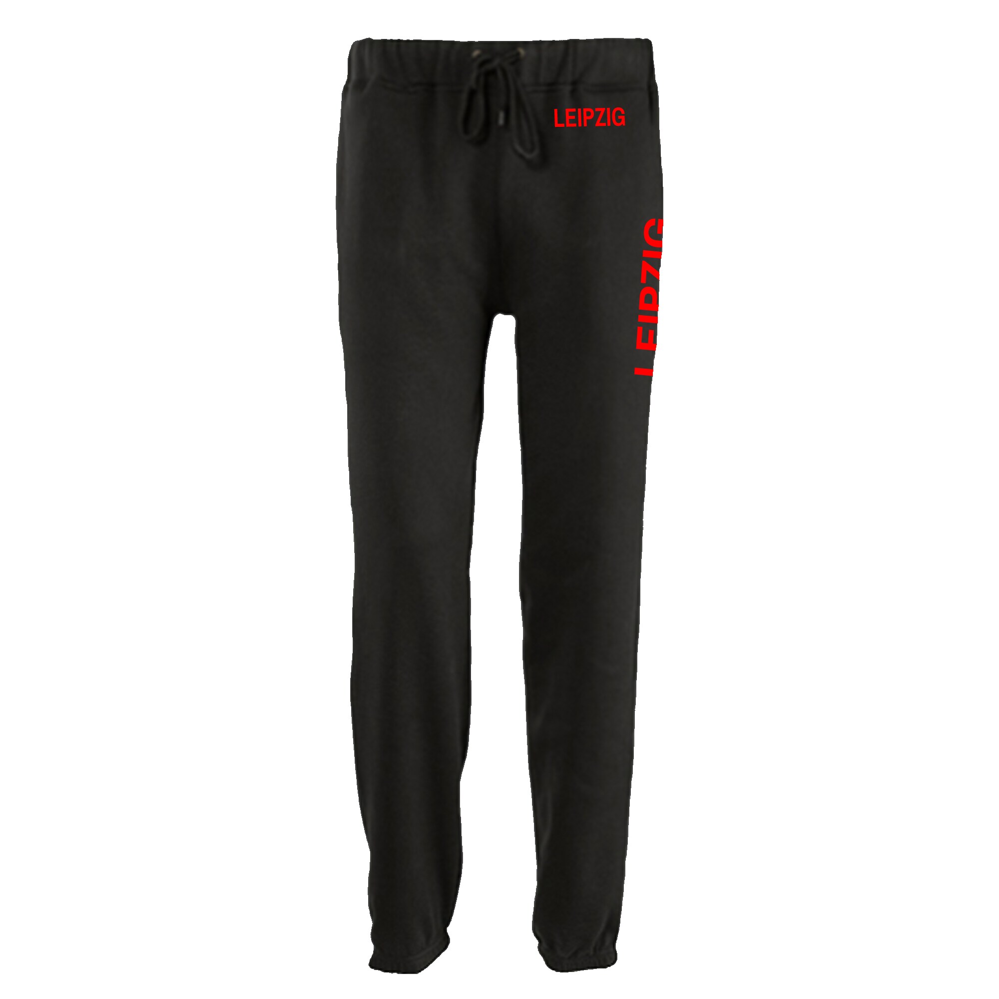 multifanshop Jogginghose - Leipzig - Bund & Seite - Druck rot - Trainingshose - Bild 1