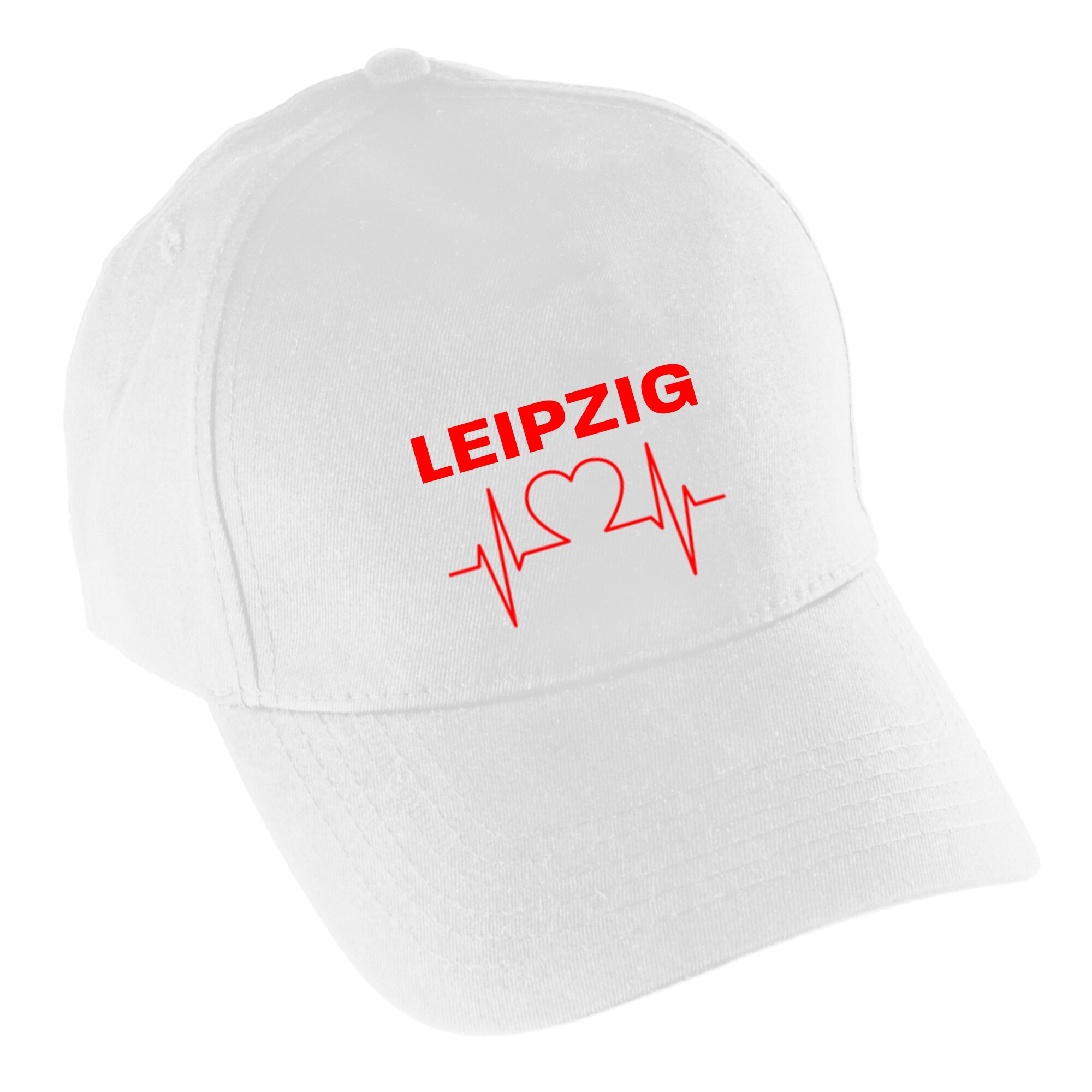 multifanshop Baseballcap - Leipzig - Herzschlag - Druck rot - M&uuml;tze - Bild 1