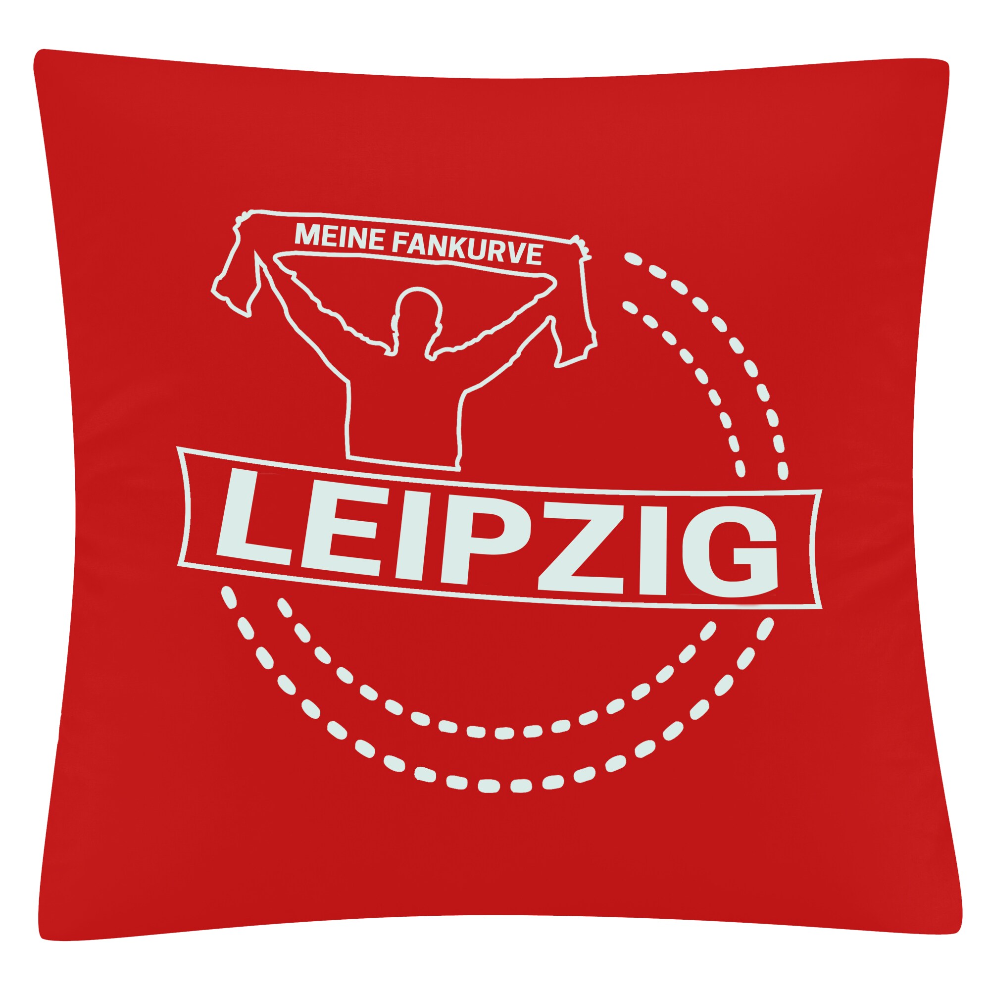 multifanshop Kissenbezug - Leipzig - Meine Fankurve - Druck wei&szlig; - Kissen - Bild 1