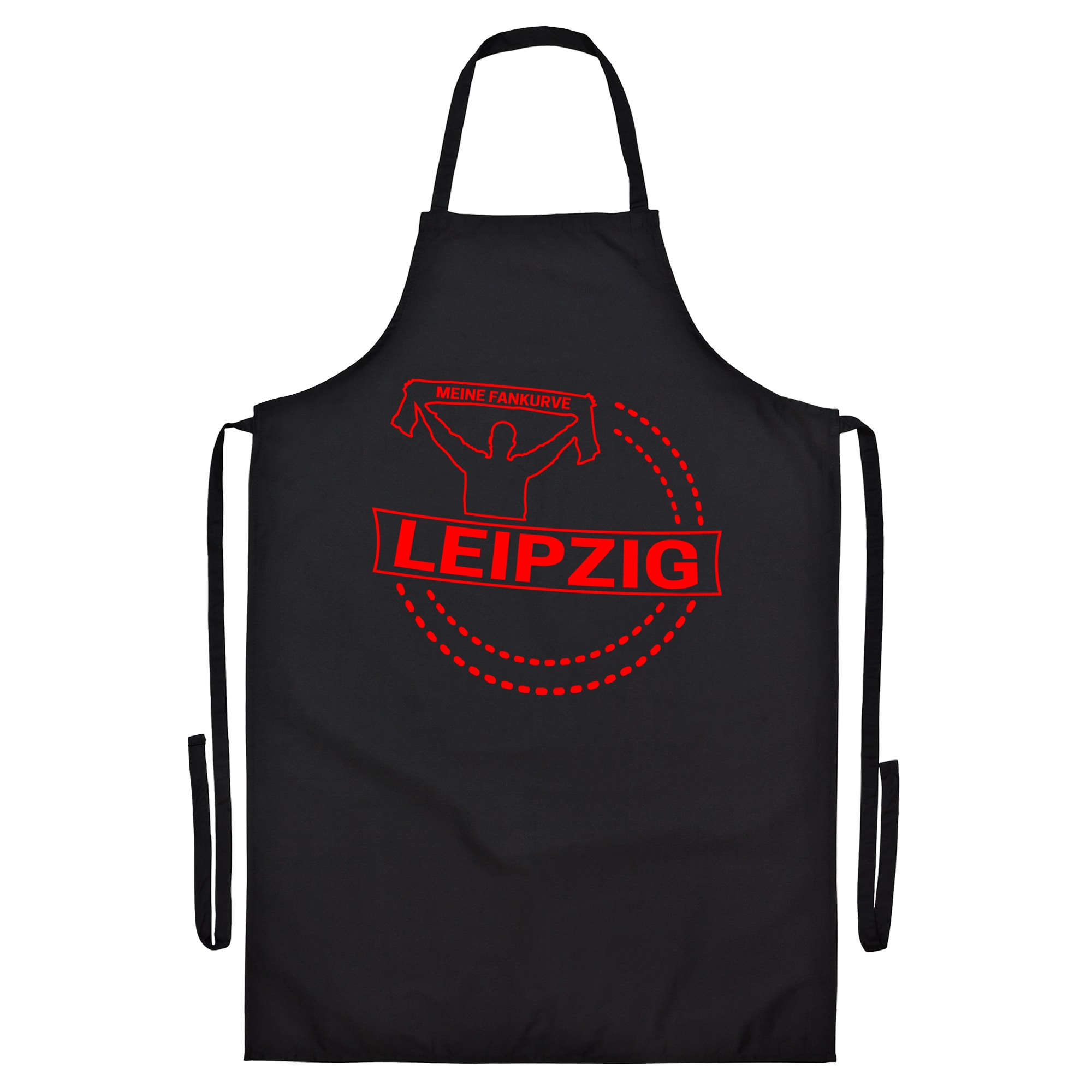 multifanshop Grillsch&uuml;rze - Leipzig - Meine Fankurve - Druck rot - Sch&uuml;rze - Bild 1