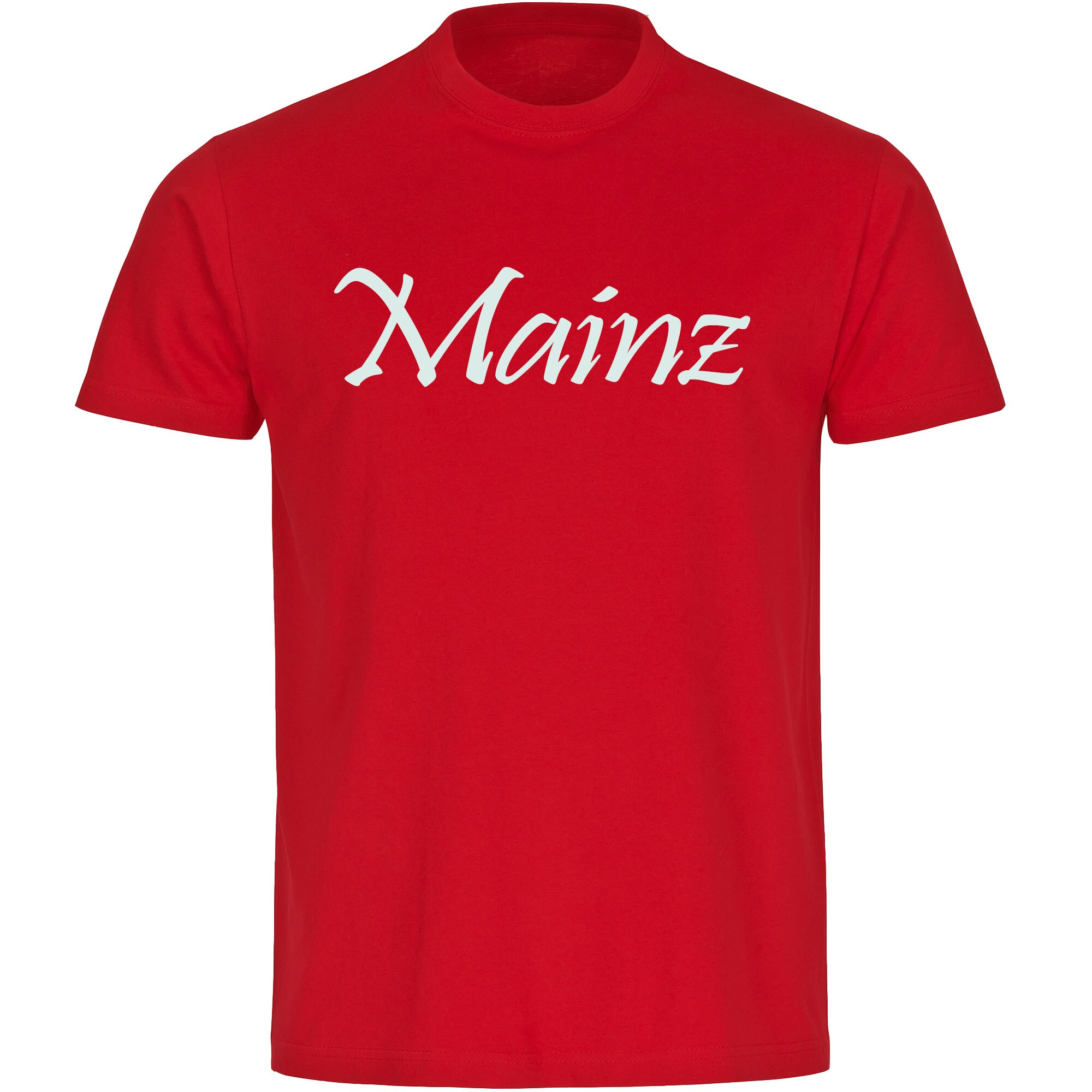 multifanshop Herren T-Shirt - Mainz - Schriftzug - Druck wei&szlig; - M&auml;nner - Bild 1