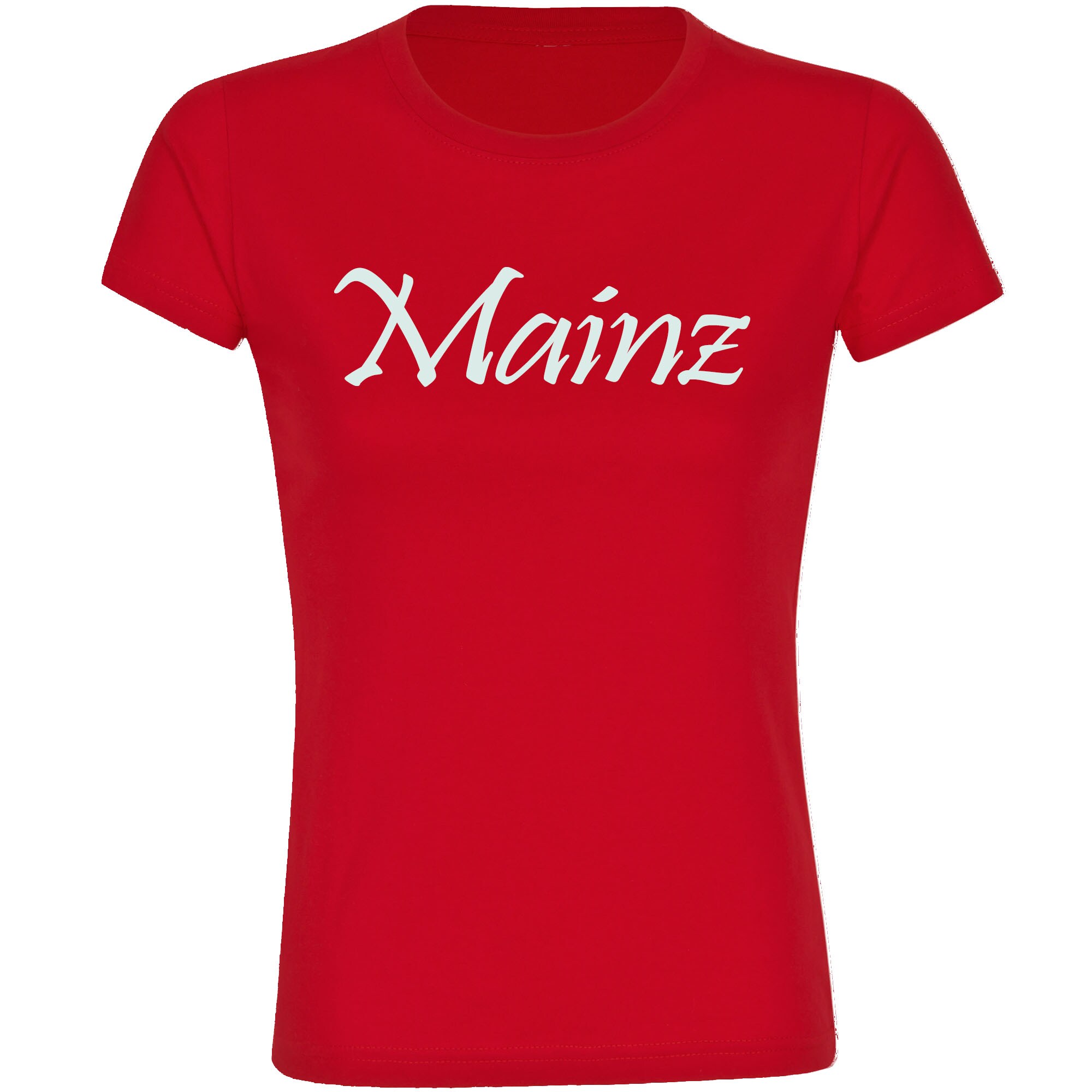 multifanshop Damen T-Shirt - Mainz - Schriftzug - Druck wei&szlig; - Frauen - Bild 1