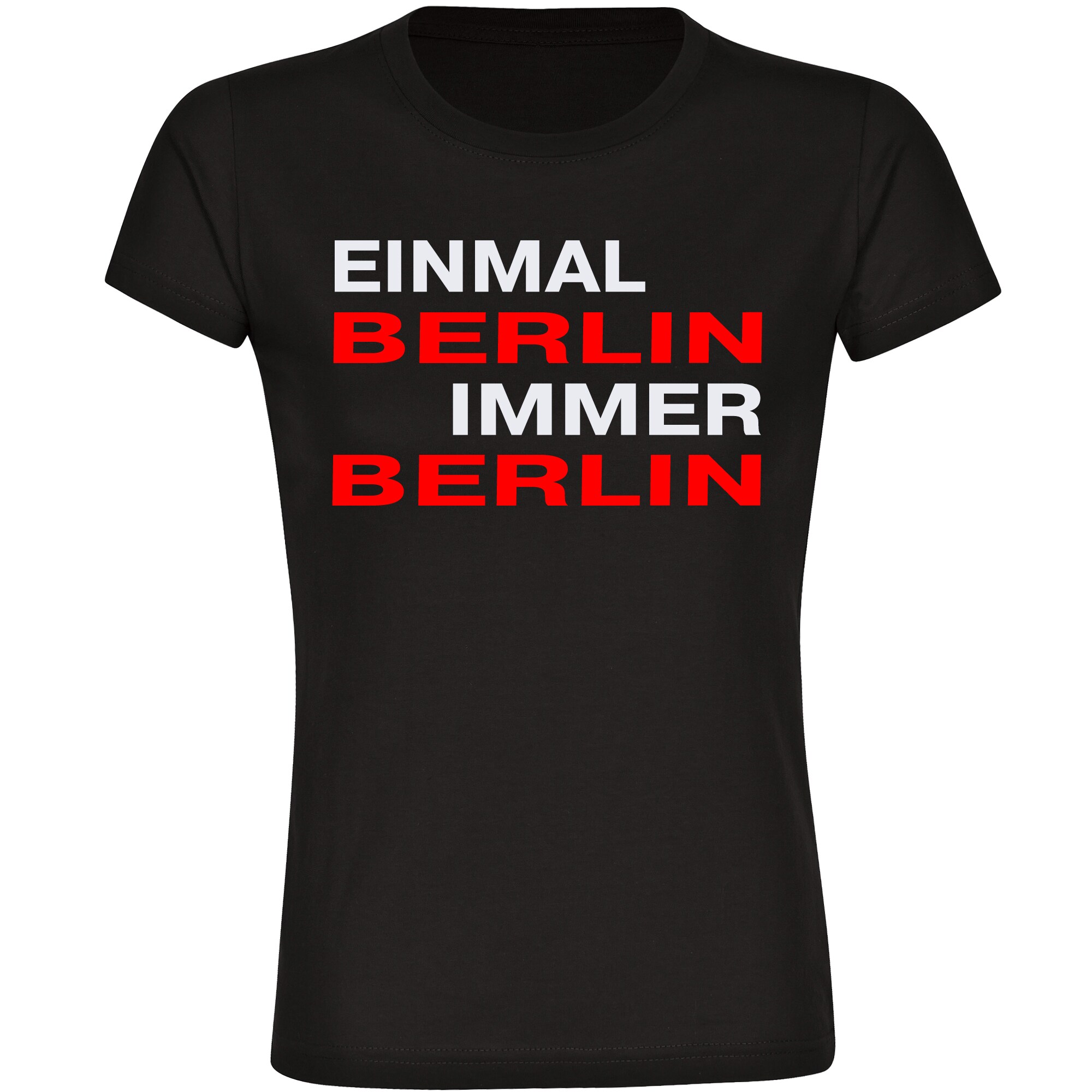 multifanshop Damen T-Shirt - Berlin rot - Einmal Immer - Druck rot - Frauen - Bild 1