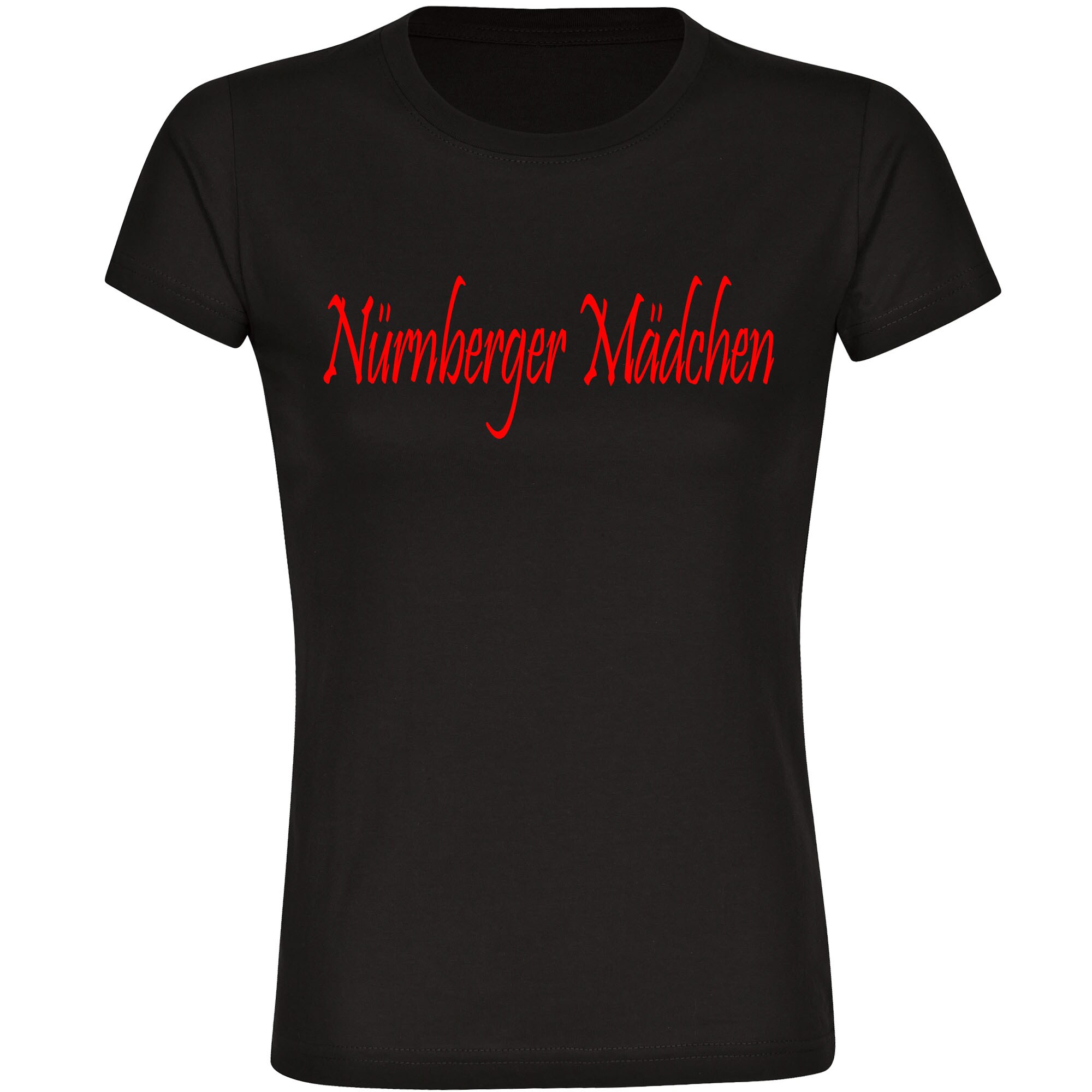 multifanshop Kinder T-Shirt - N&uuml;rnberg - N&uuml;rnberger M&auml;dchen - Druck rot - Kind - Bild 1