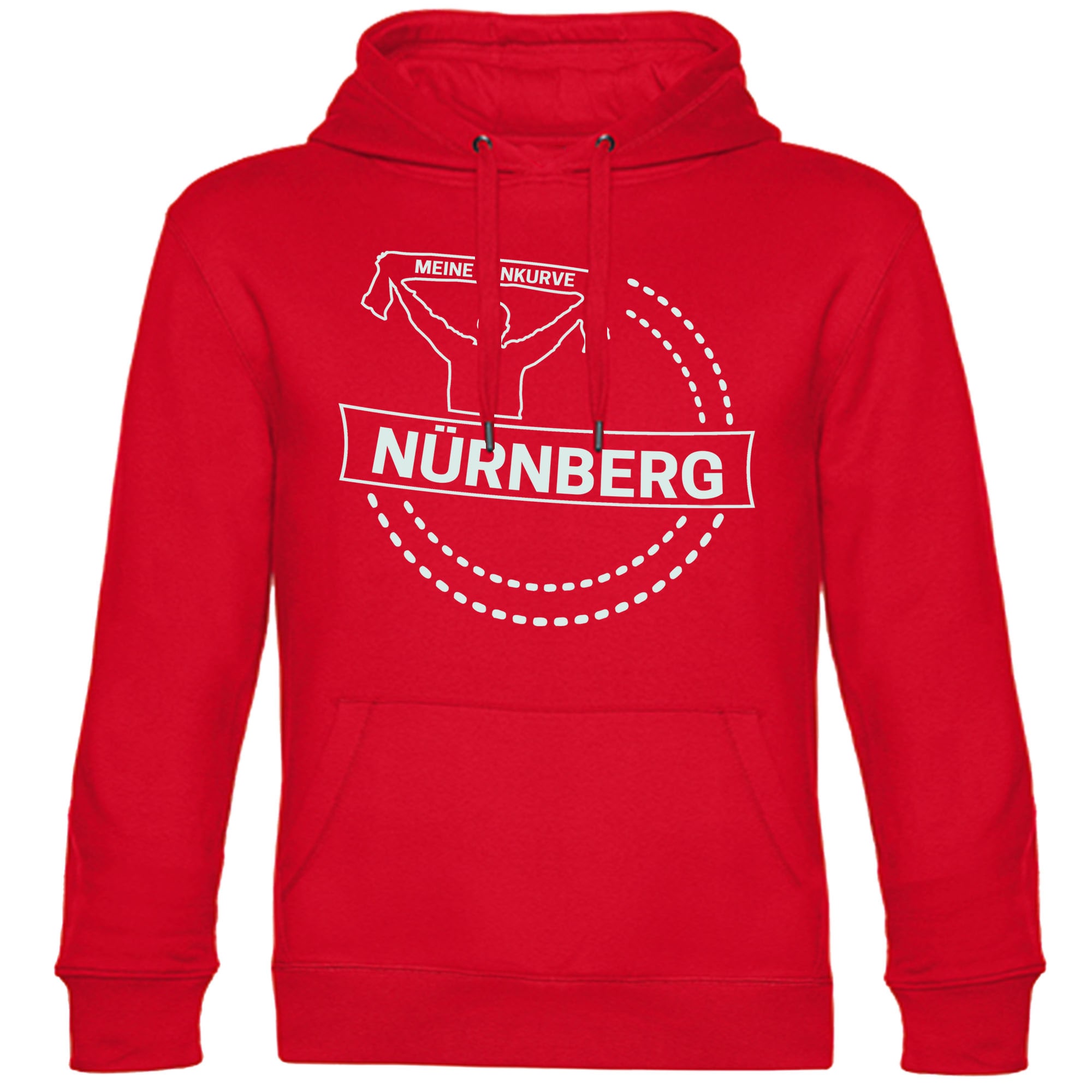 multifanshop Kapuzen Sweatshirt - N&uuml;rnberg - Meine Fankurve - Druck wei&szlig; - Hoodie - Bild 1
