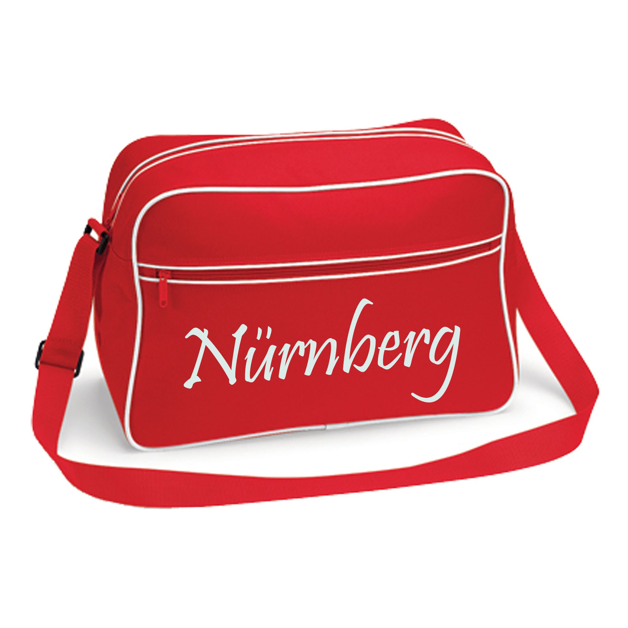 multifanshop Retrotasche - N&uuml;rnberg - Schriftzug - Druck wei&szlig; - Tasche - Bild 1