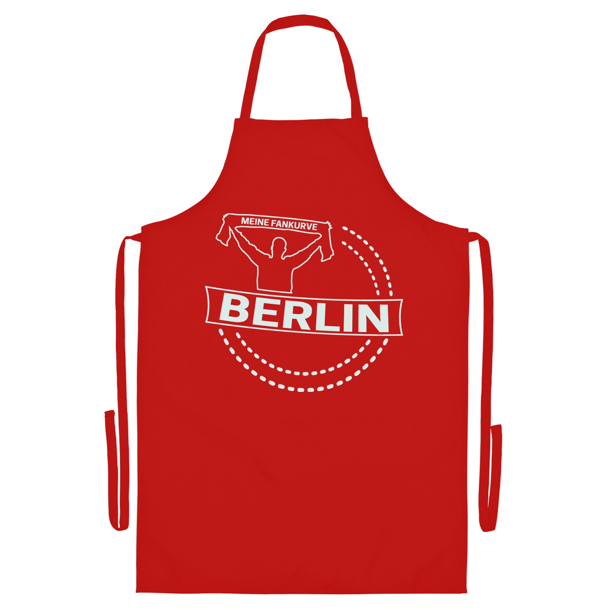 multifanshop Grillsch&uuml;rze - Berlin rot - Meine Fankurve - Druck wei&szlig; - Sch&uuml;rze - Bild 1