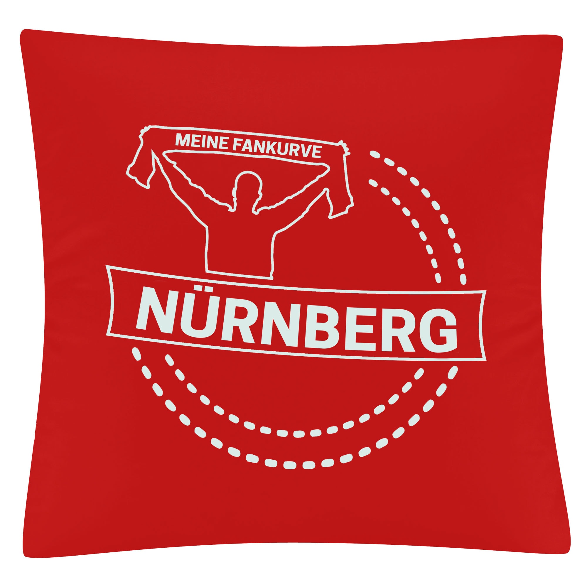 multifanshop Kissenbezug - N&uuml;rnberg - Meine Fankurve - Druck wei&szlig; - Kissen - Bild 1