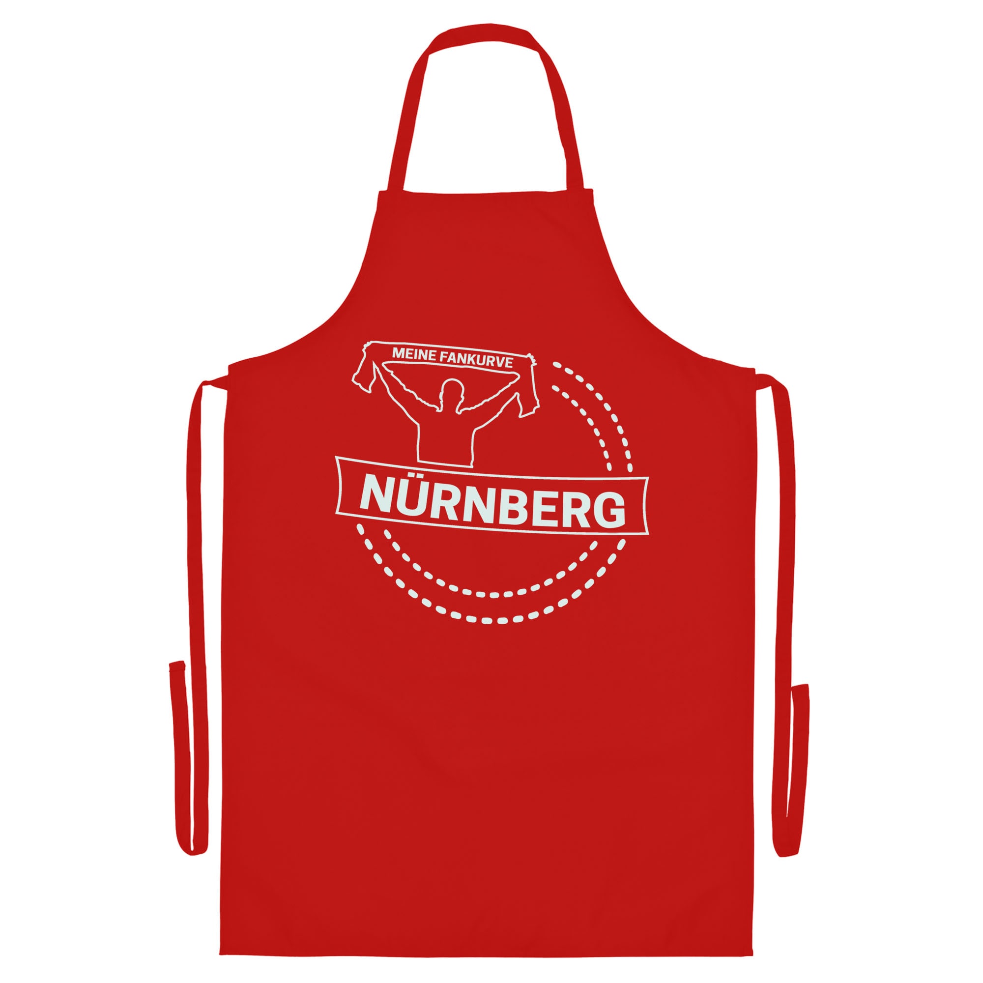 multifanshop Grillsch&uuml;rze - N&uuml;rnberg - Meine Fankurve - Druck wei&szlig; - Sch&uuml;rze - Bild 1