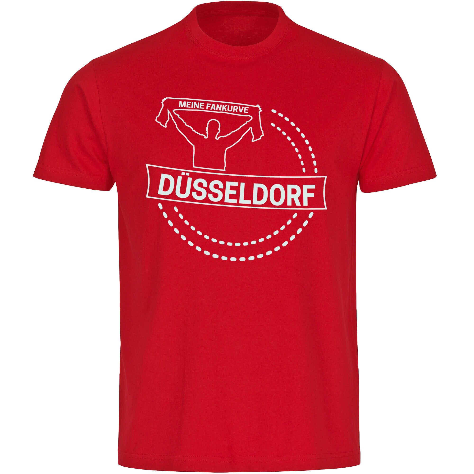 multifanshop Herren T-Shirt - D&uuml;sseldorf - Meine Fankurve - Druck wei&szlig; - M&auml;nner - Bild 1