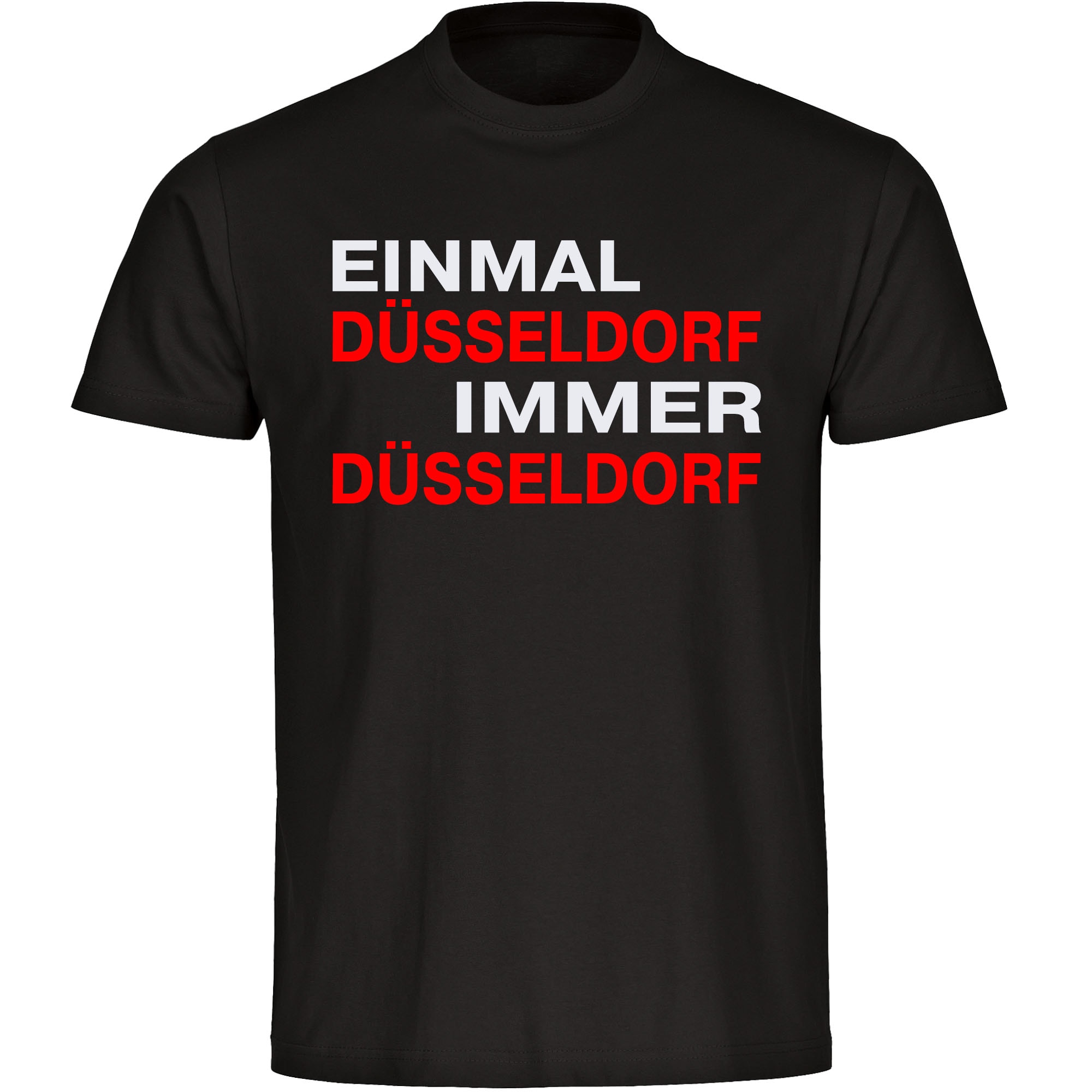 multifanshop Herren T-Shirt - D&uuml;sseldorf - Einmal Immer - Druck rot - M&auml;nner - Bild 1